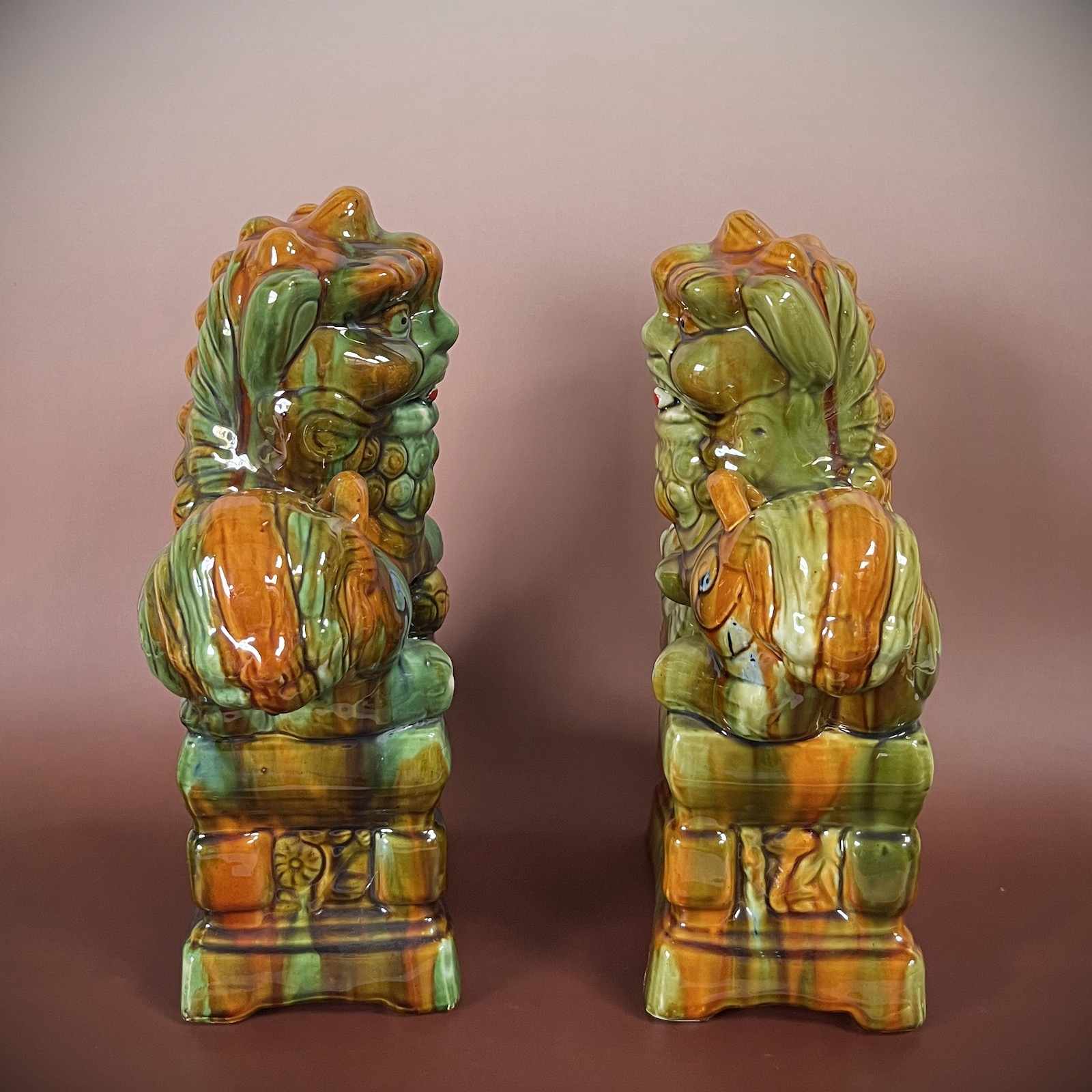 Asiatische Wächterlöwen Keramik Porzellan China