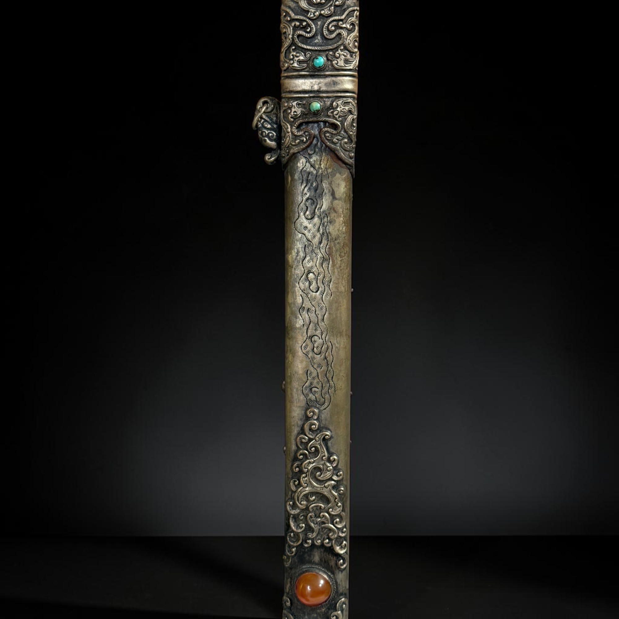 Altes chinesisches Schwert Jian aus Eisen & Metall 100cm