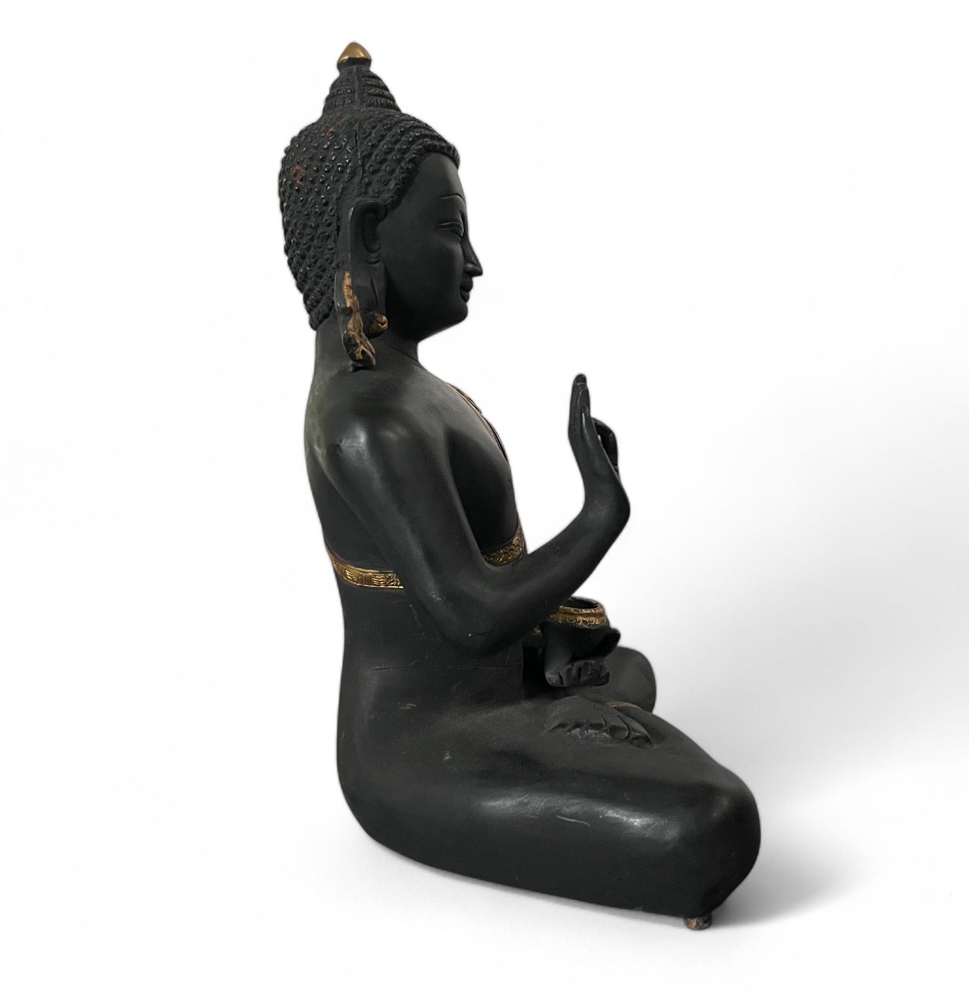 Buddha Bronze Figur mit lehrender Geste 33cm