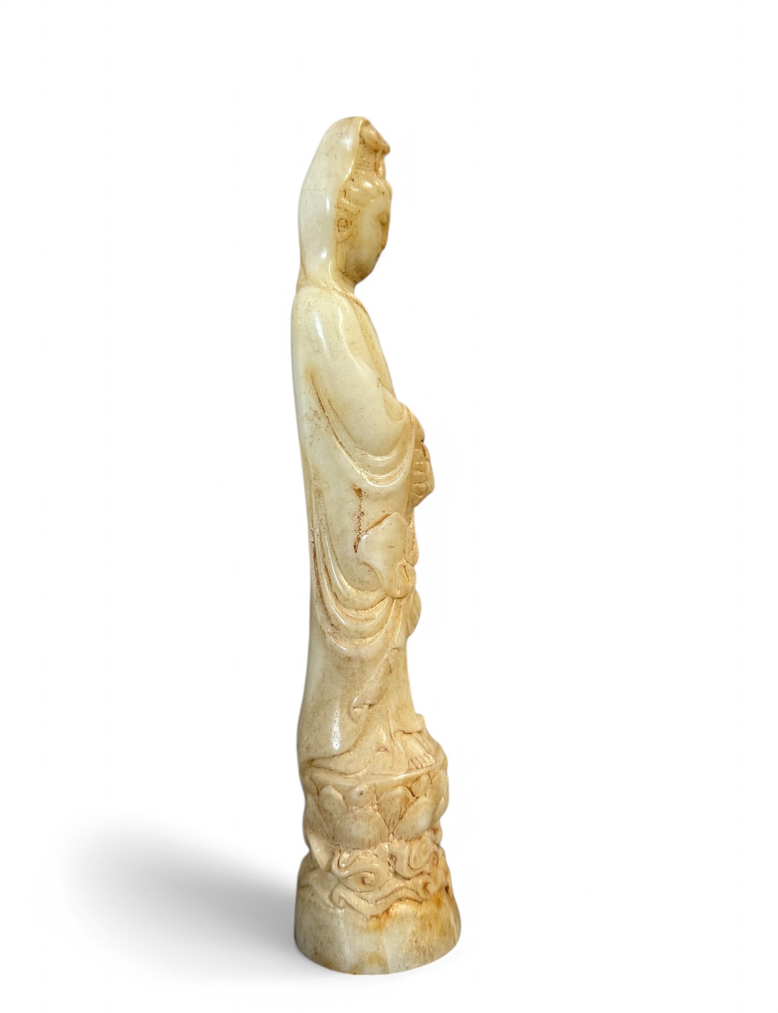 Chinesische Guanyin Figur Jade Skulptur China 21 cm