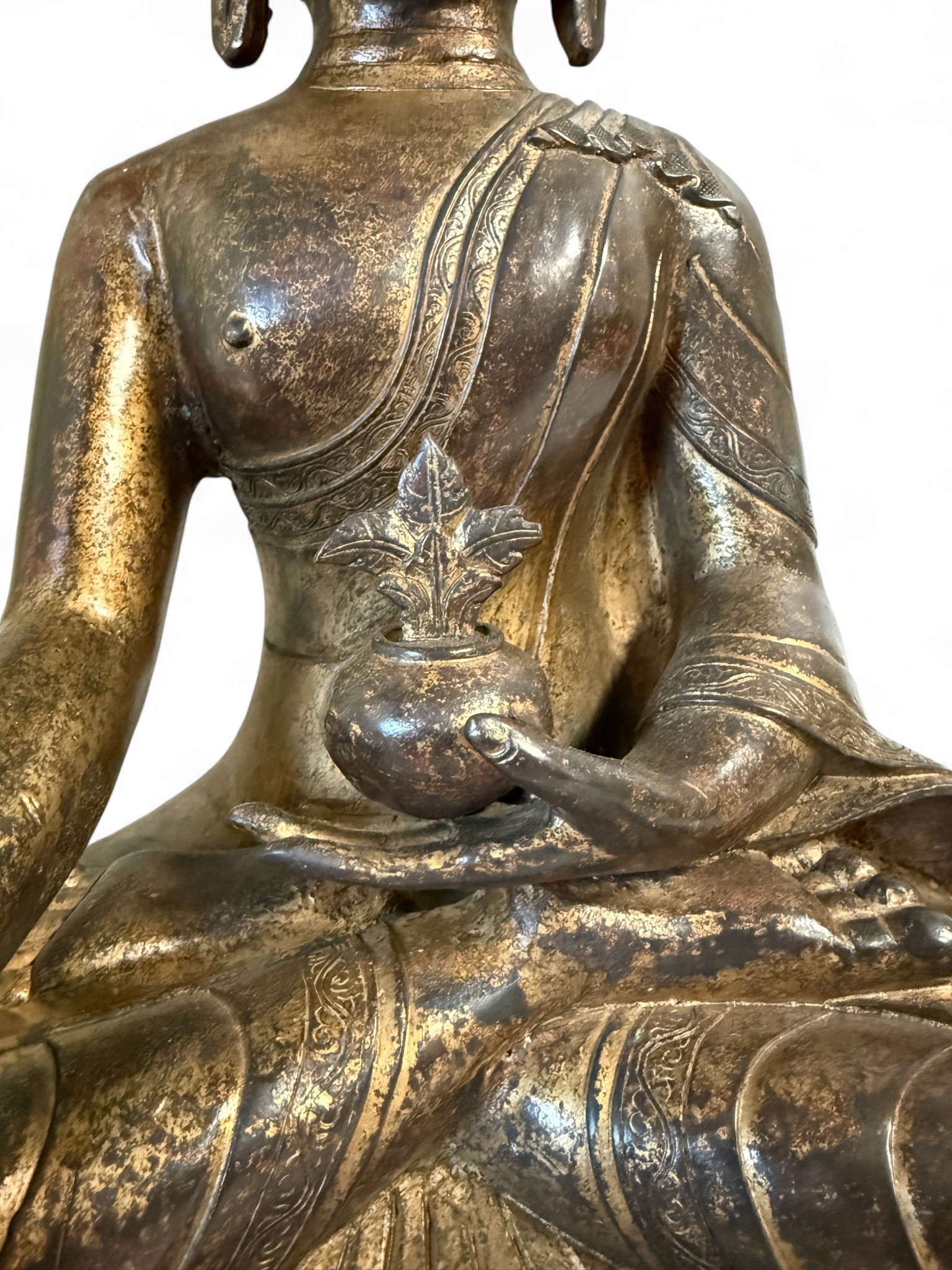 Medizin Buddha Figur Bronze Tibet China - 43 cm groß