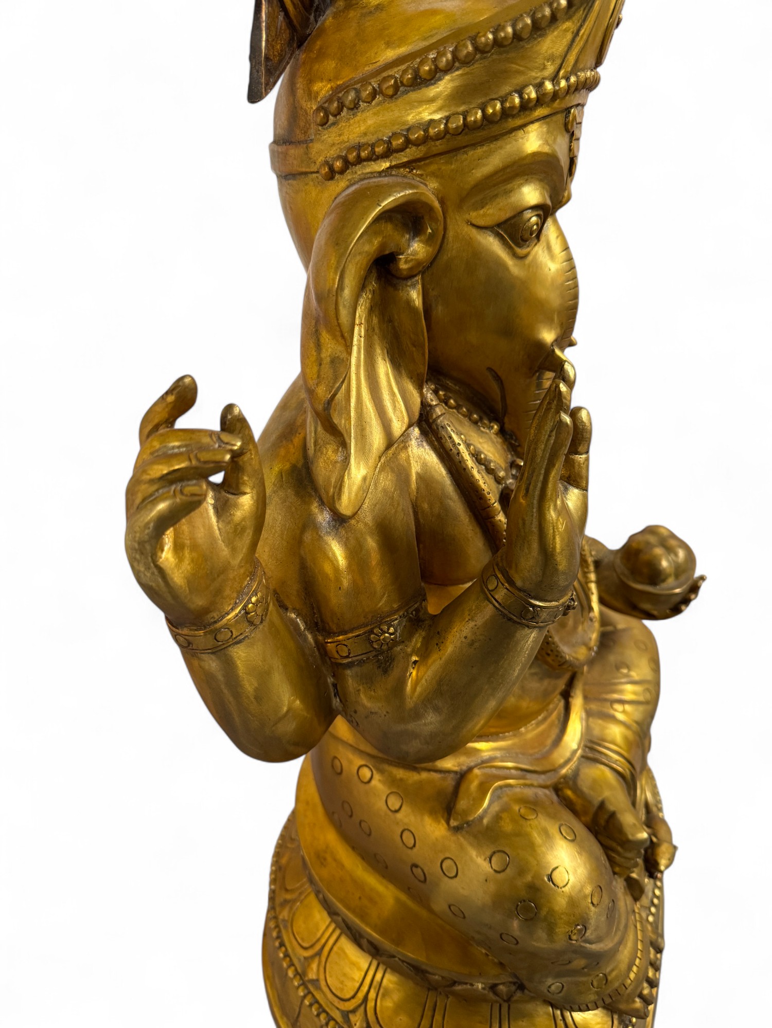 Große Ganesha Statue aus Bronze – 74 cm – ca. 30–40 Jahre alt