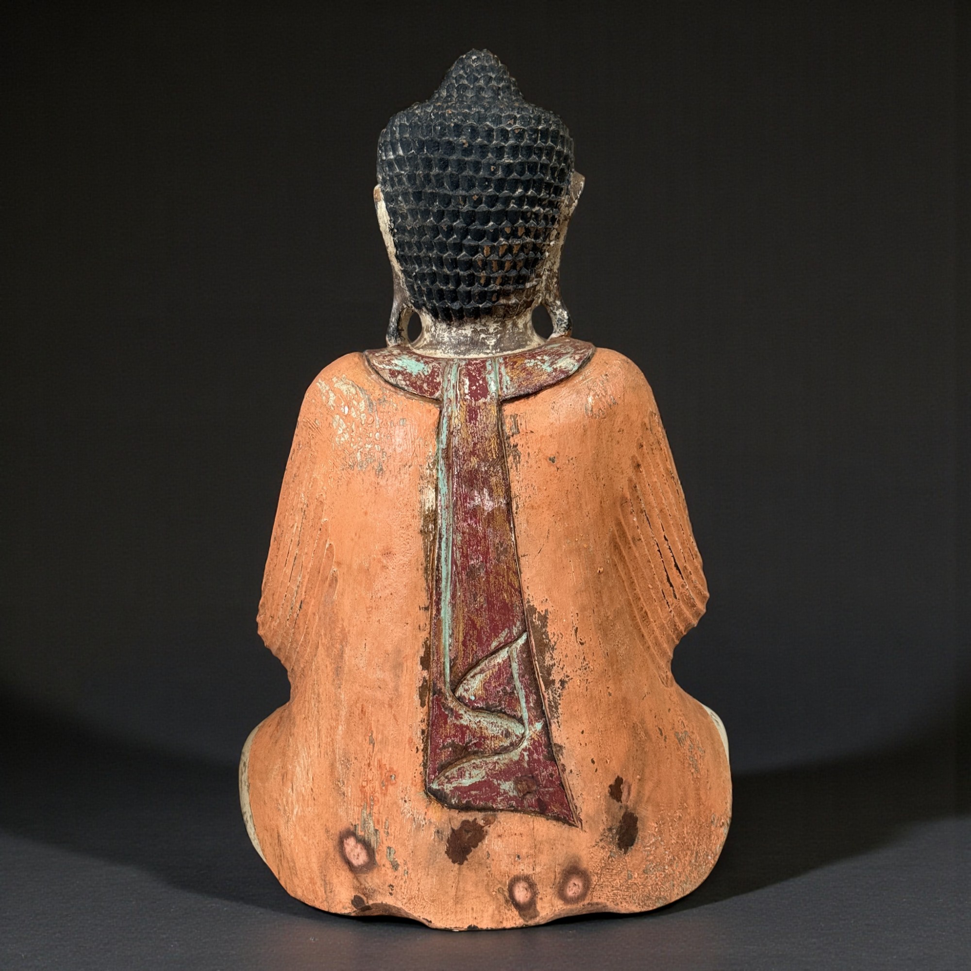 Großer Holz Buddha Skulptur - Vitarka Mudra - 62 cm groß