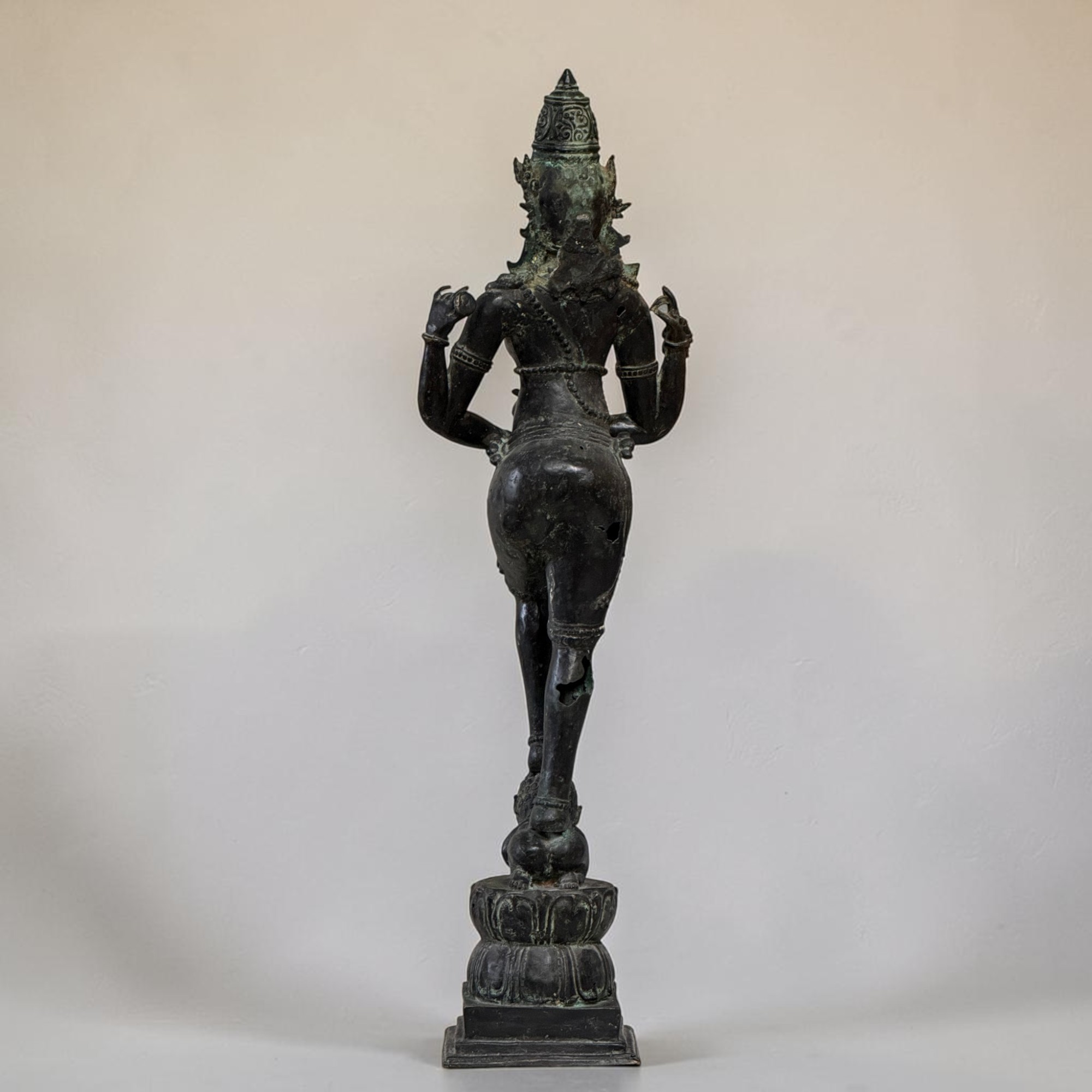 Indische Bronze Statue Devi Shakti im Chola Stil - 106 cm groß
