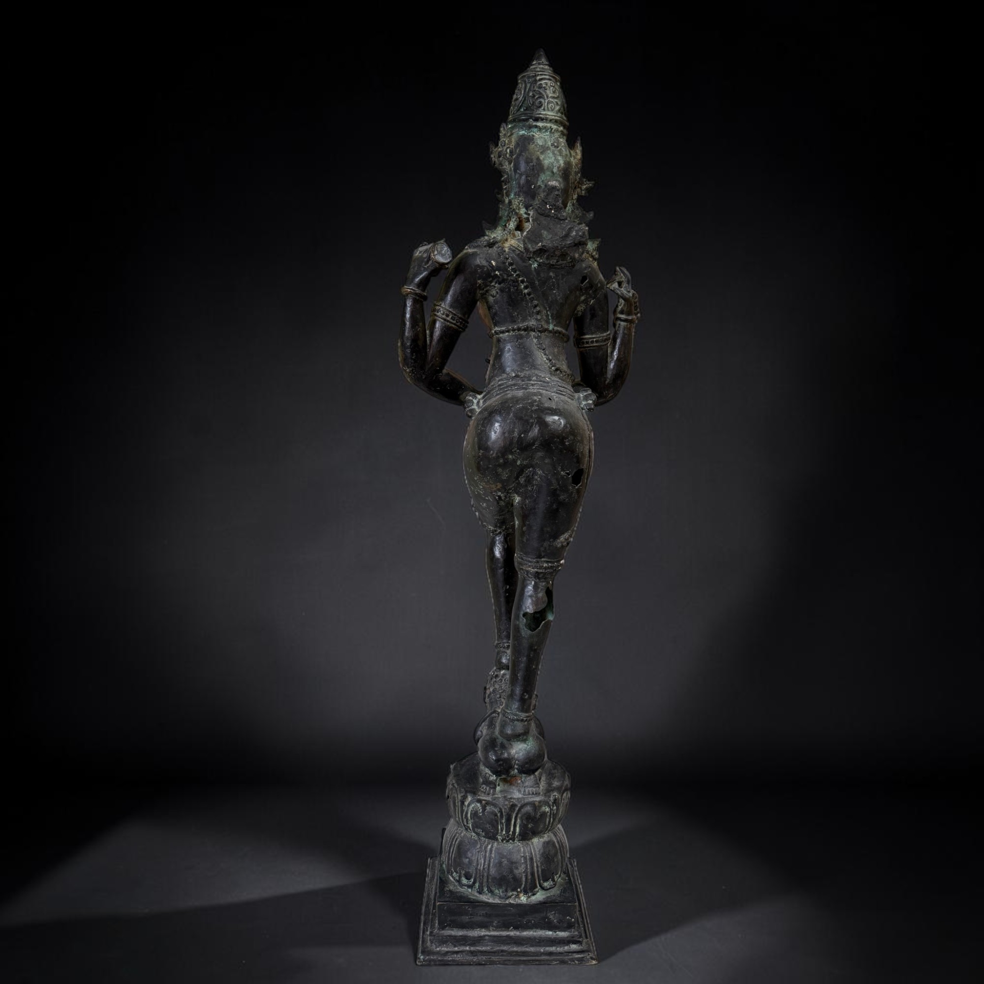 Indische Bronze Statue Devi Shakti im Chola Stil - 106 cm groß