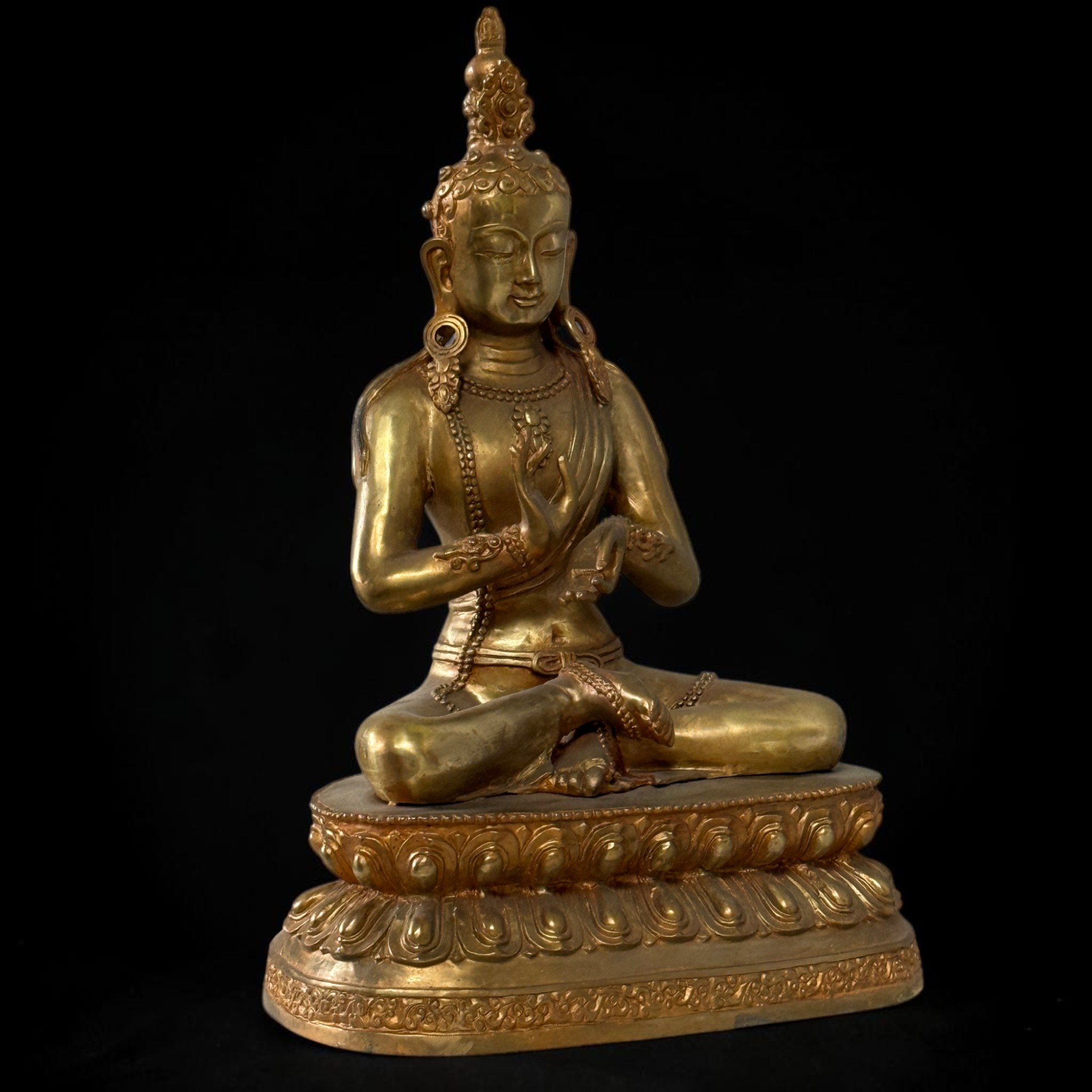 Buddha Figur Dharmachakra Mudra Bronze Skulptur 45,5 cm groß