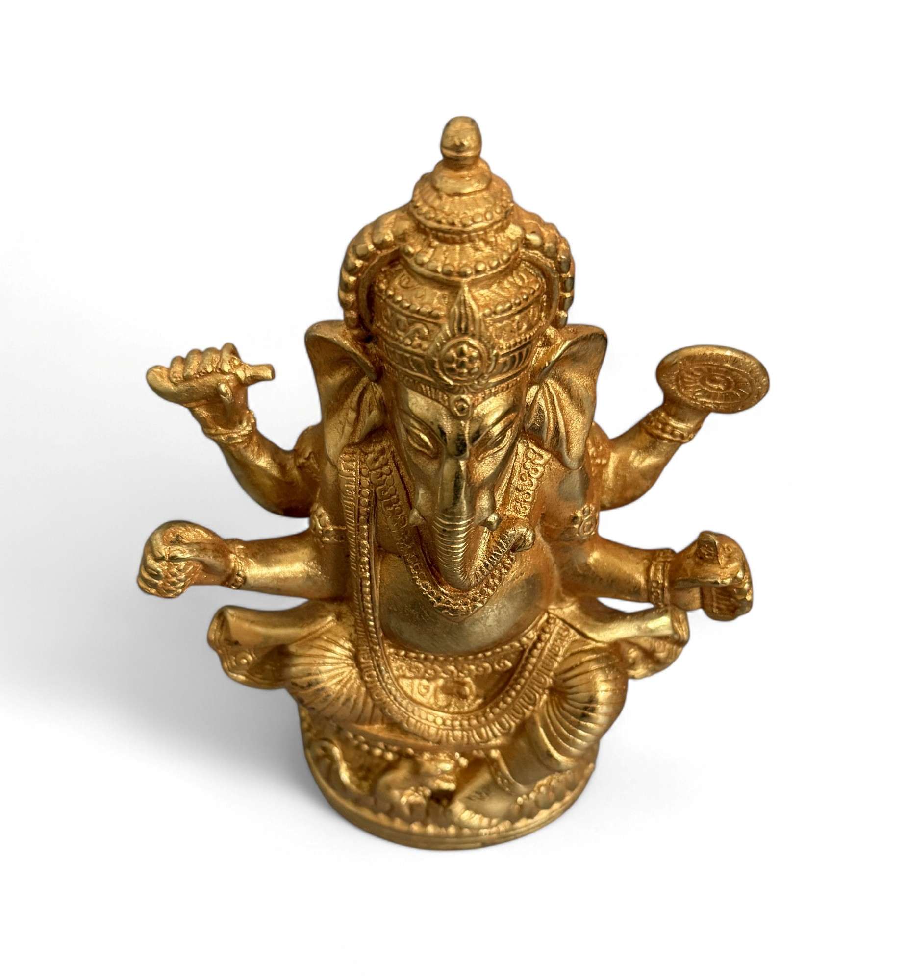 Ganesha Figur Bronze Skulptur - hinduistischer Elefantengott