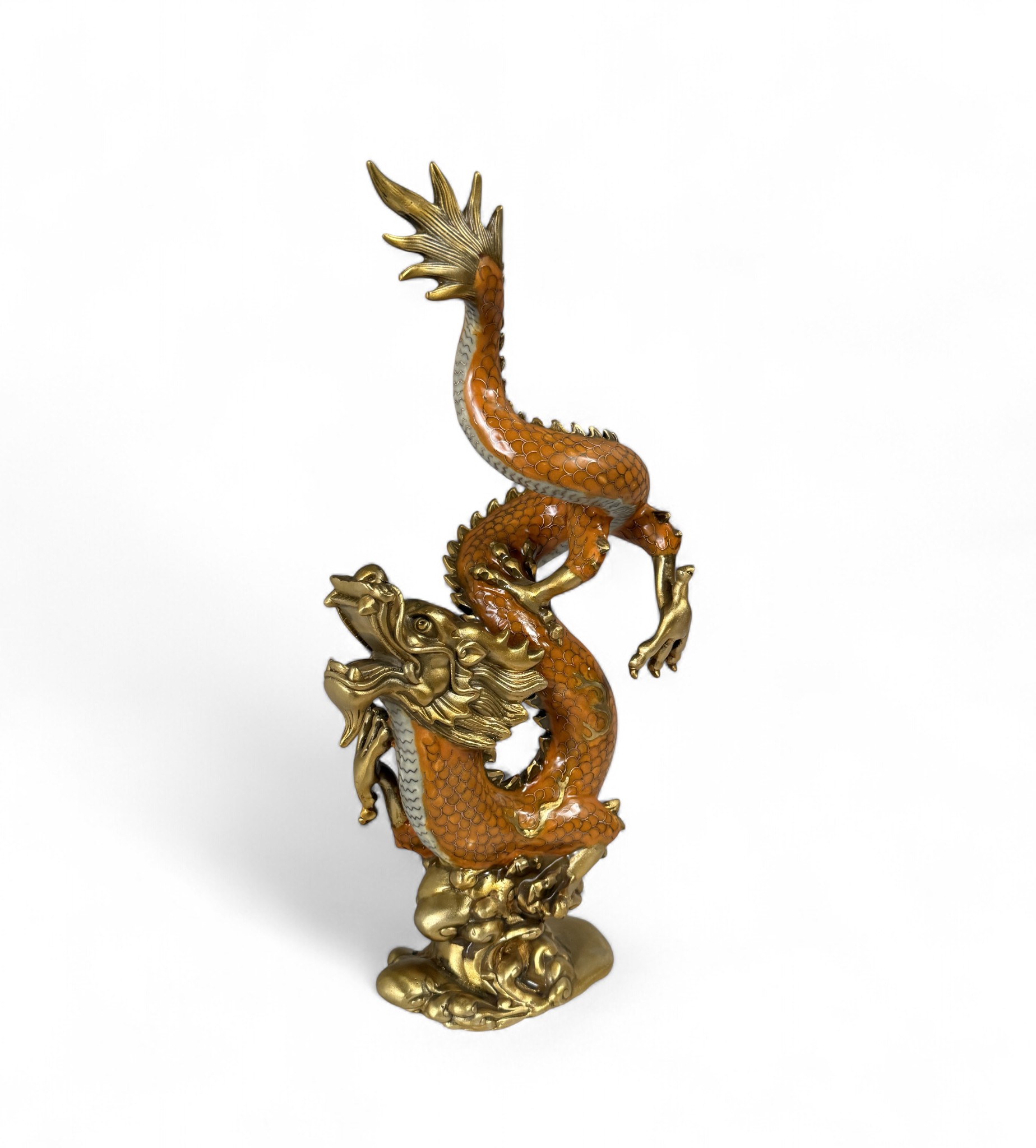 China Drachen Skulptur aus Bronze / Cloisonne