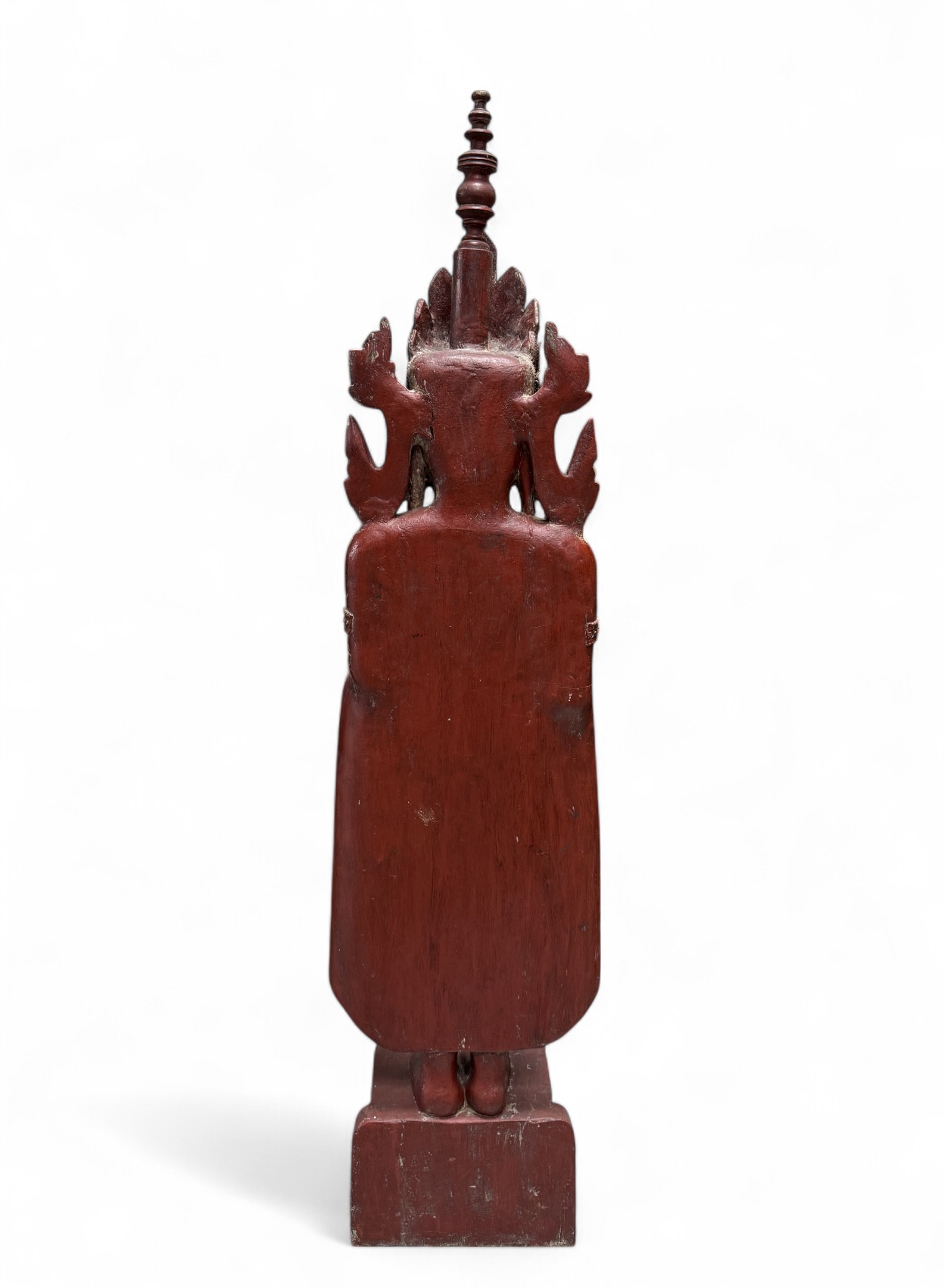Jambupati Buddha Statue Birma Teak Holz Skulptur Karana Mudra