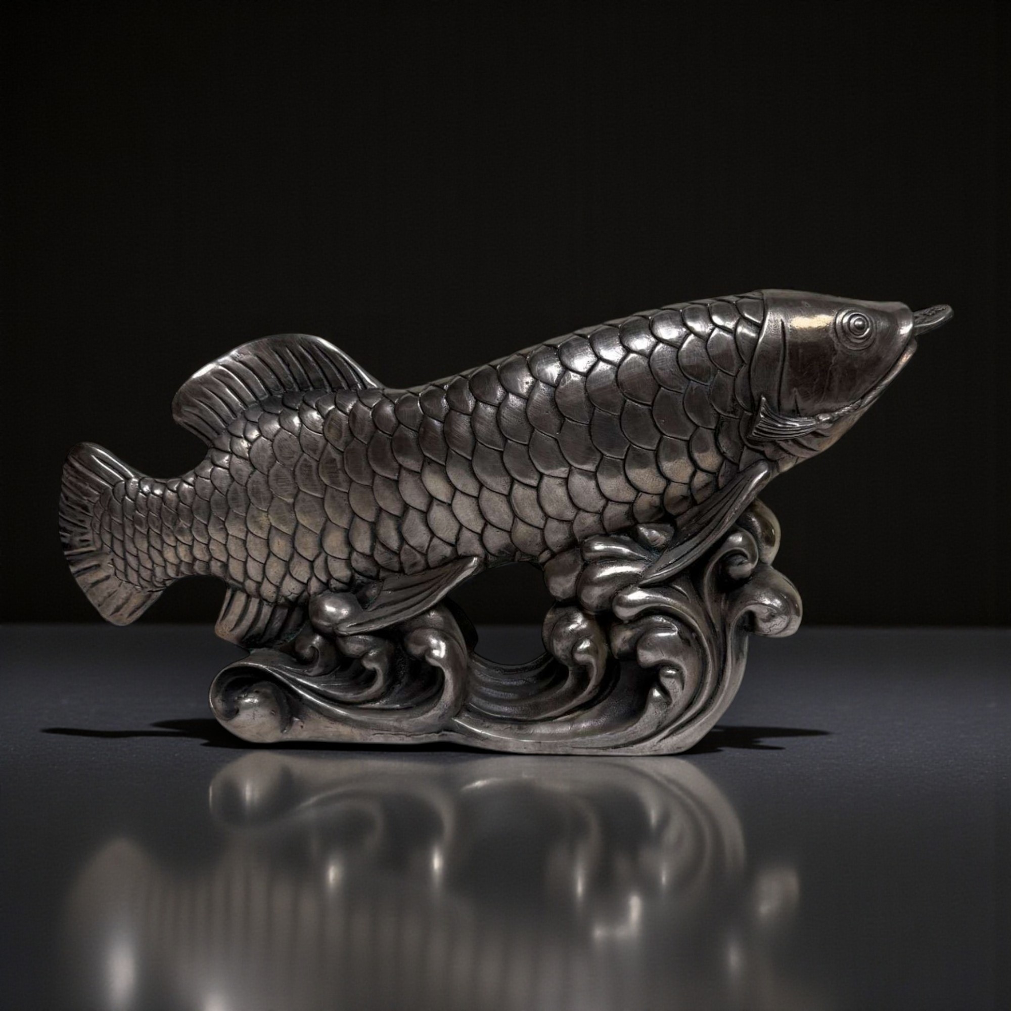 Koifisch Bronze Skulptur Reichtumssymbol China