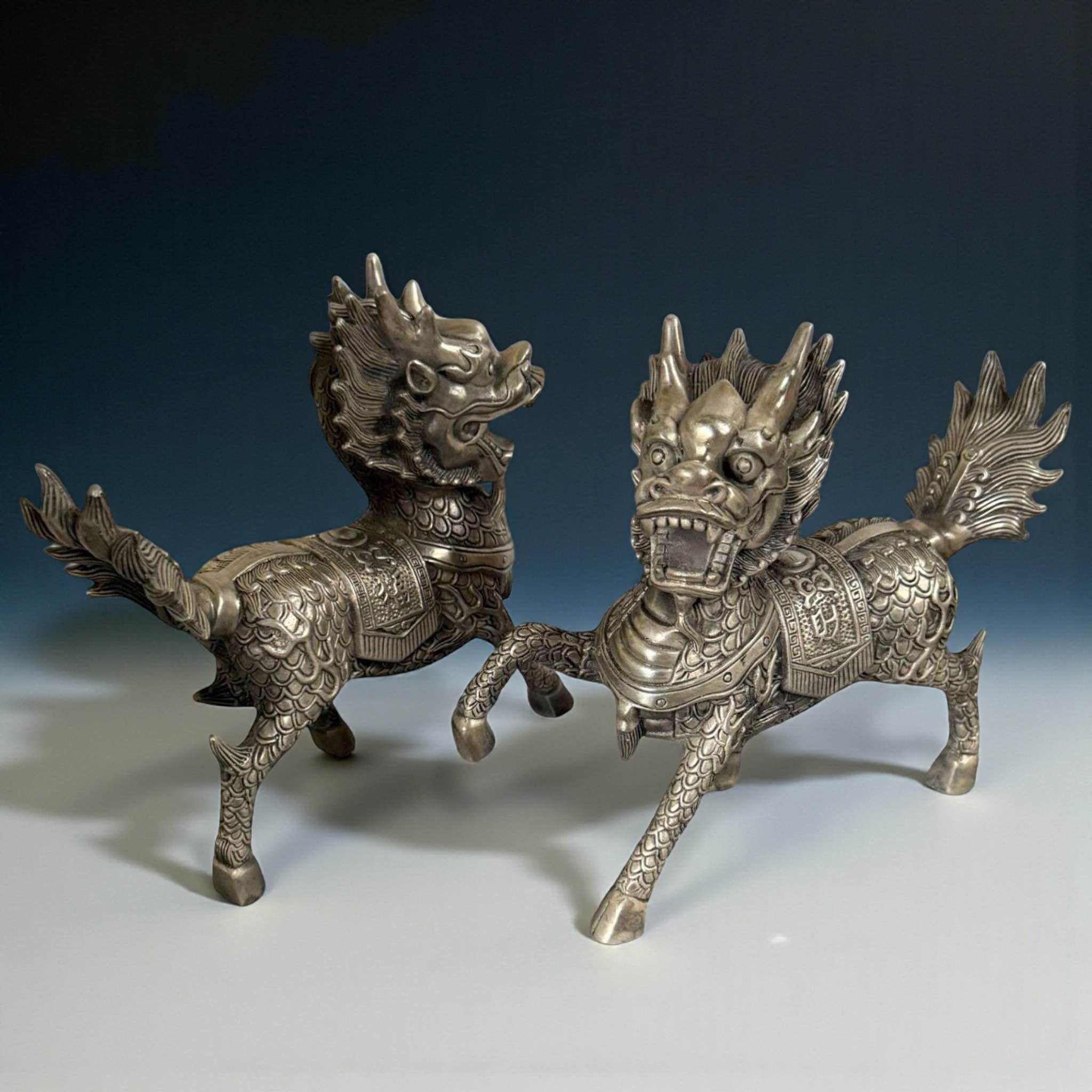 Qilin Drachen-Löwen aus Bronze – Mythische Glücks- & Schutzsymbole