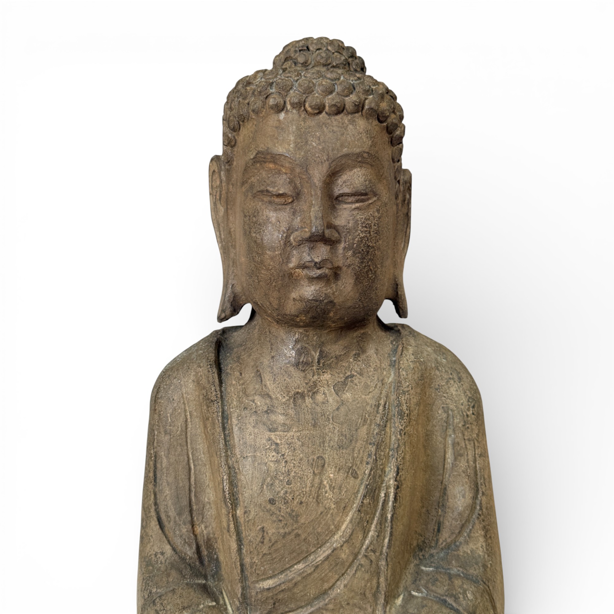 Garten Buddha in Dyhana Mudra aus Naturstein