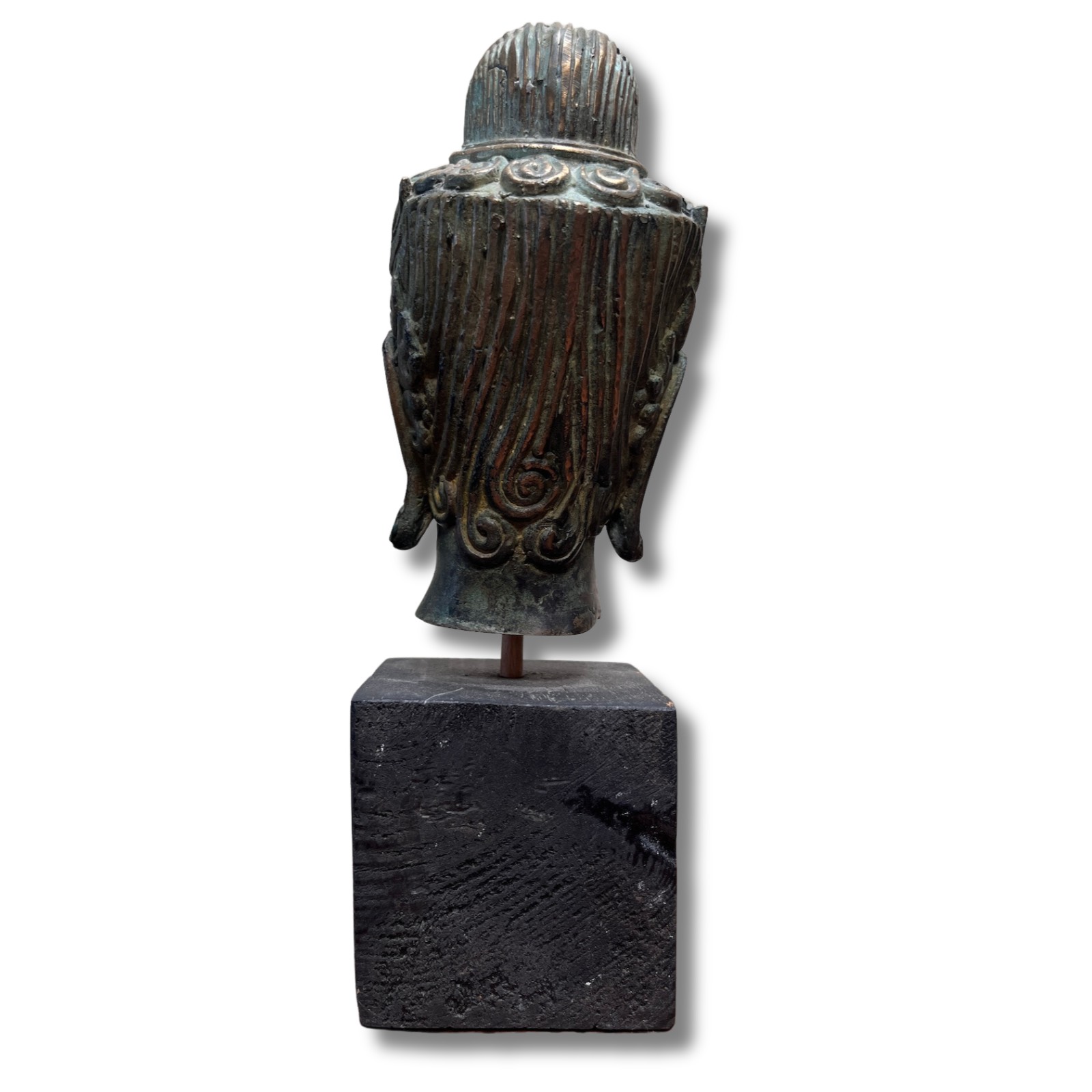 Buddha Kopf Bronze Figur Thailand - 24,5cm groß