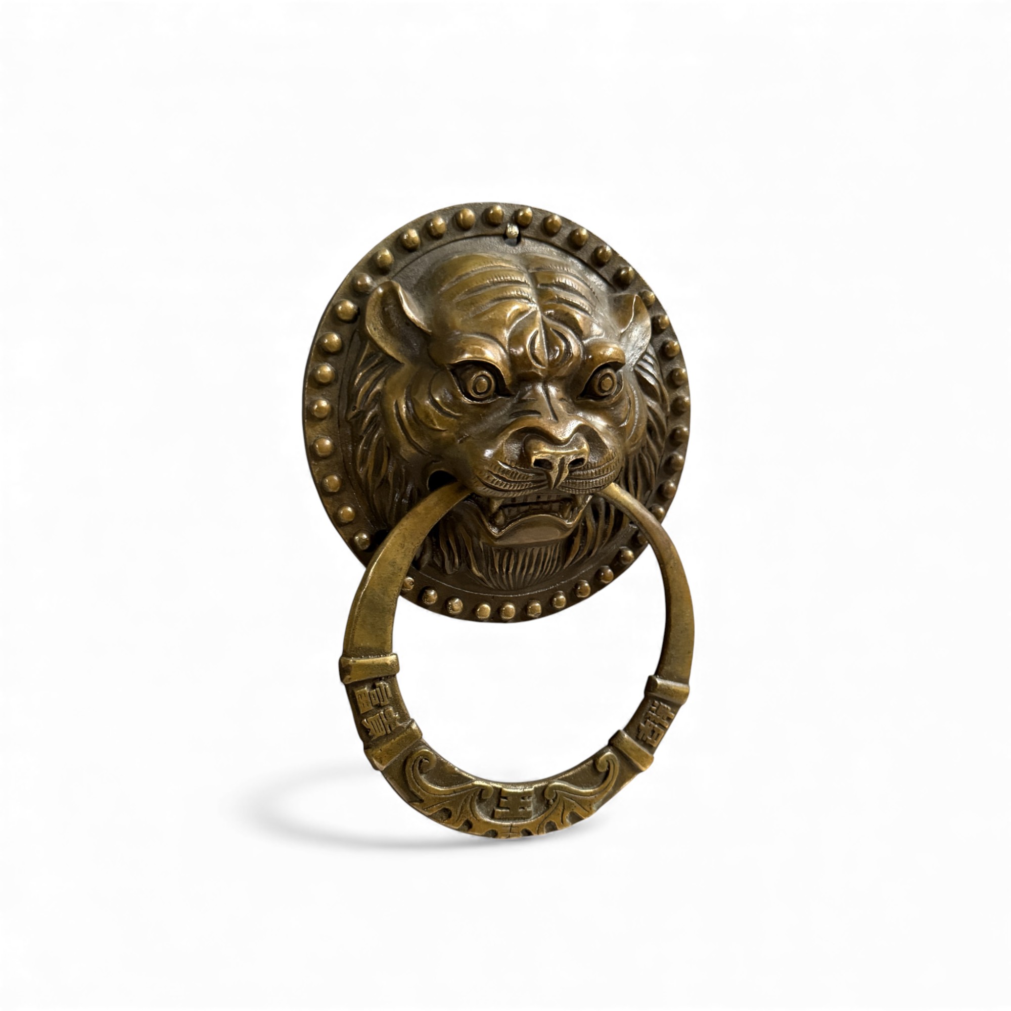 Türklopfer Bronze Skulptur mit Tiger Kopf aus China