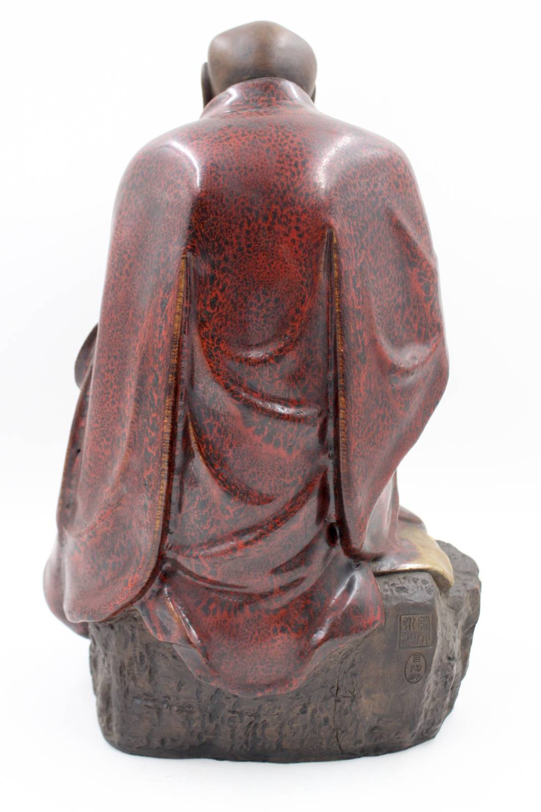 Arhat Keramik Figur (38cm) Porzellan Lohan Skulptur