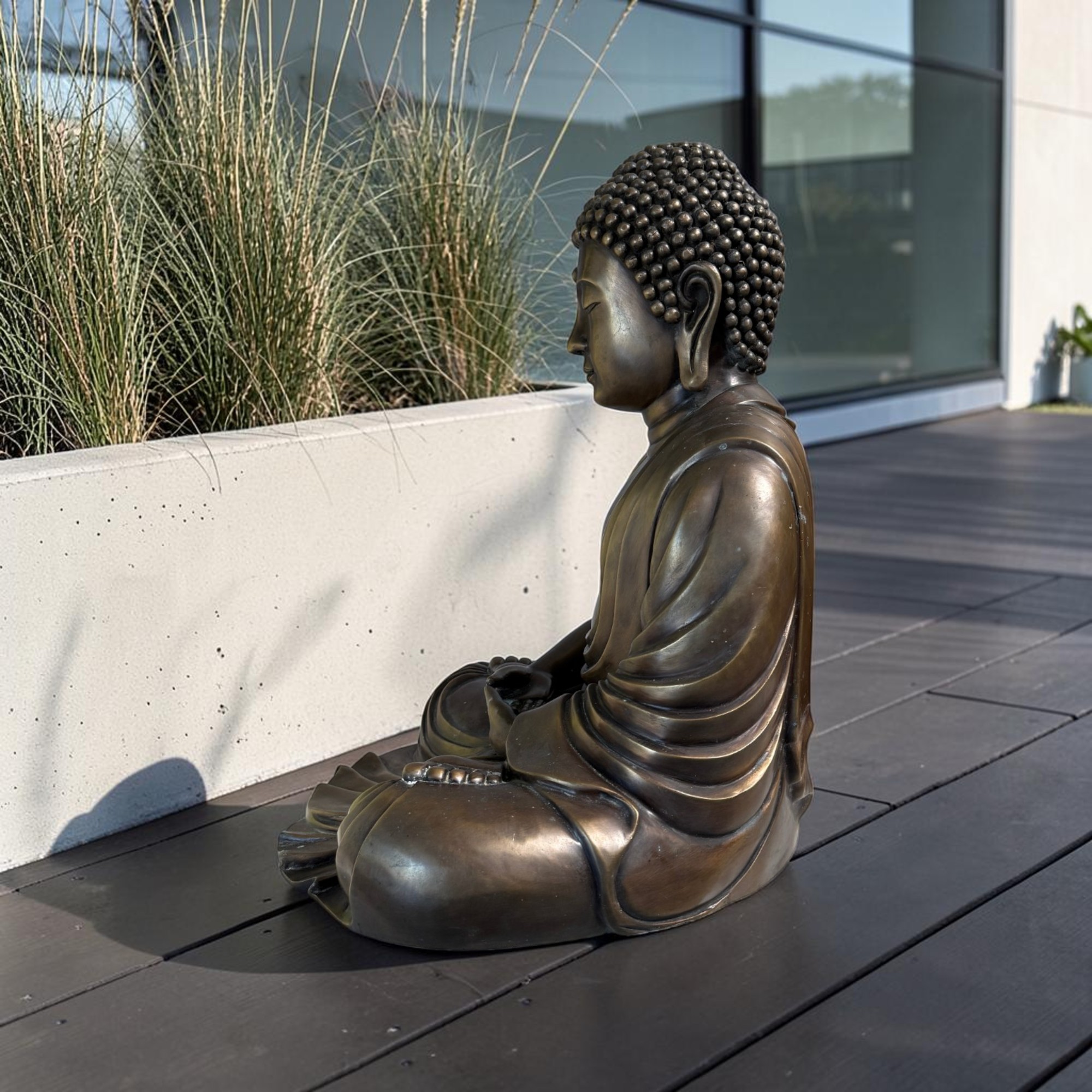 Bronze Amida Buddha Kamakura Daibutsu - Japanische Figur - Unikat 56 cm / 24 kg