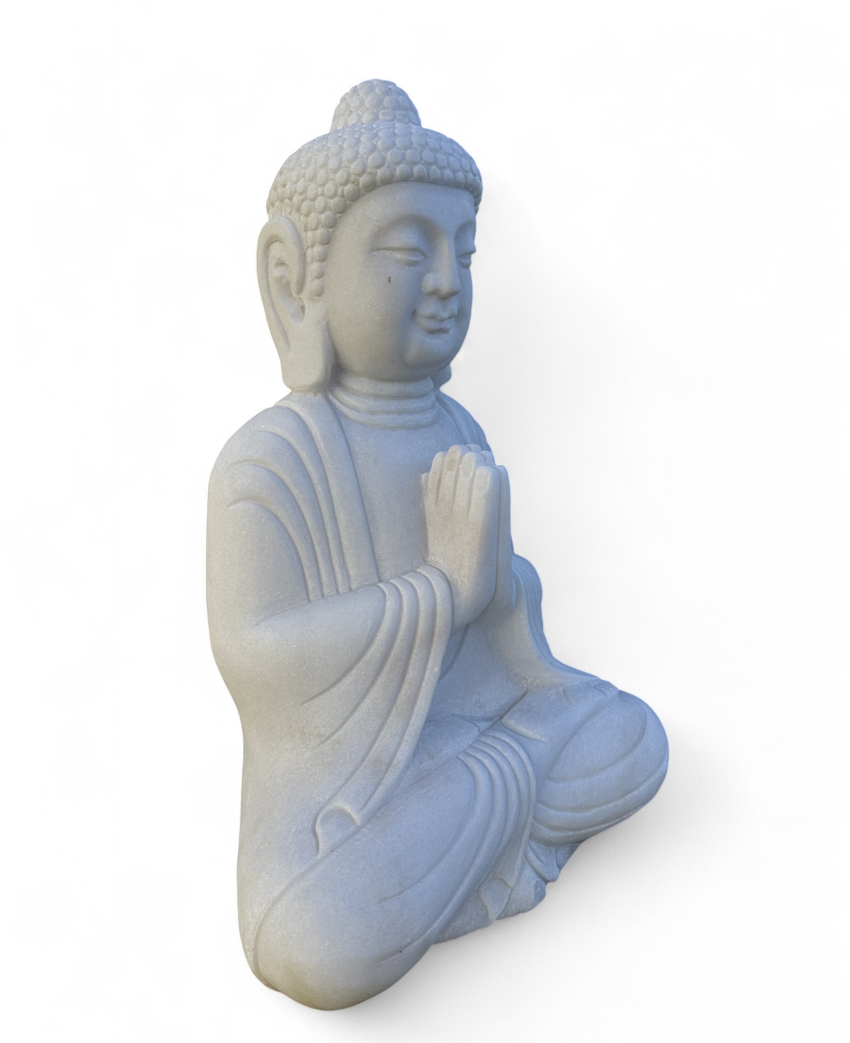 Garten Buddha Statue Marmor Stein Anjali Mudra