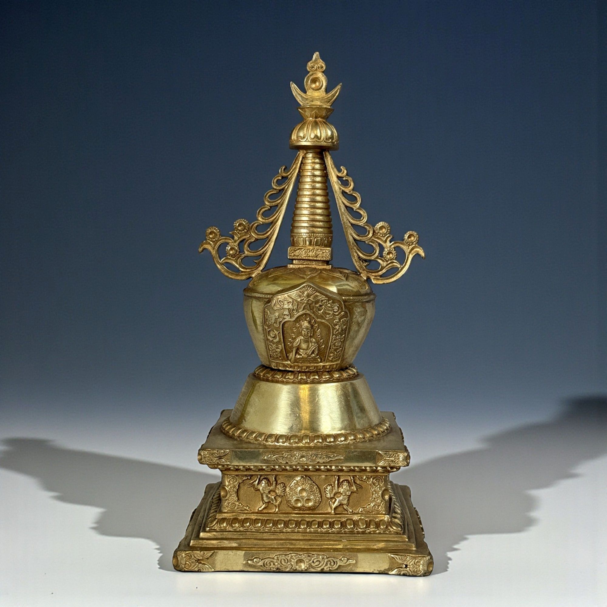 Buddhistische Stupa Buddha Pagode aus Bronze