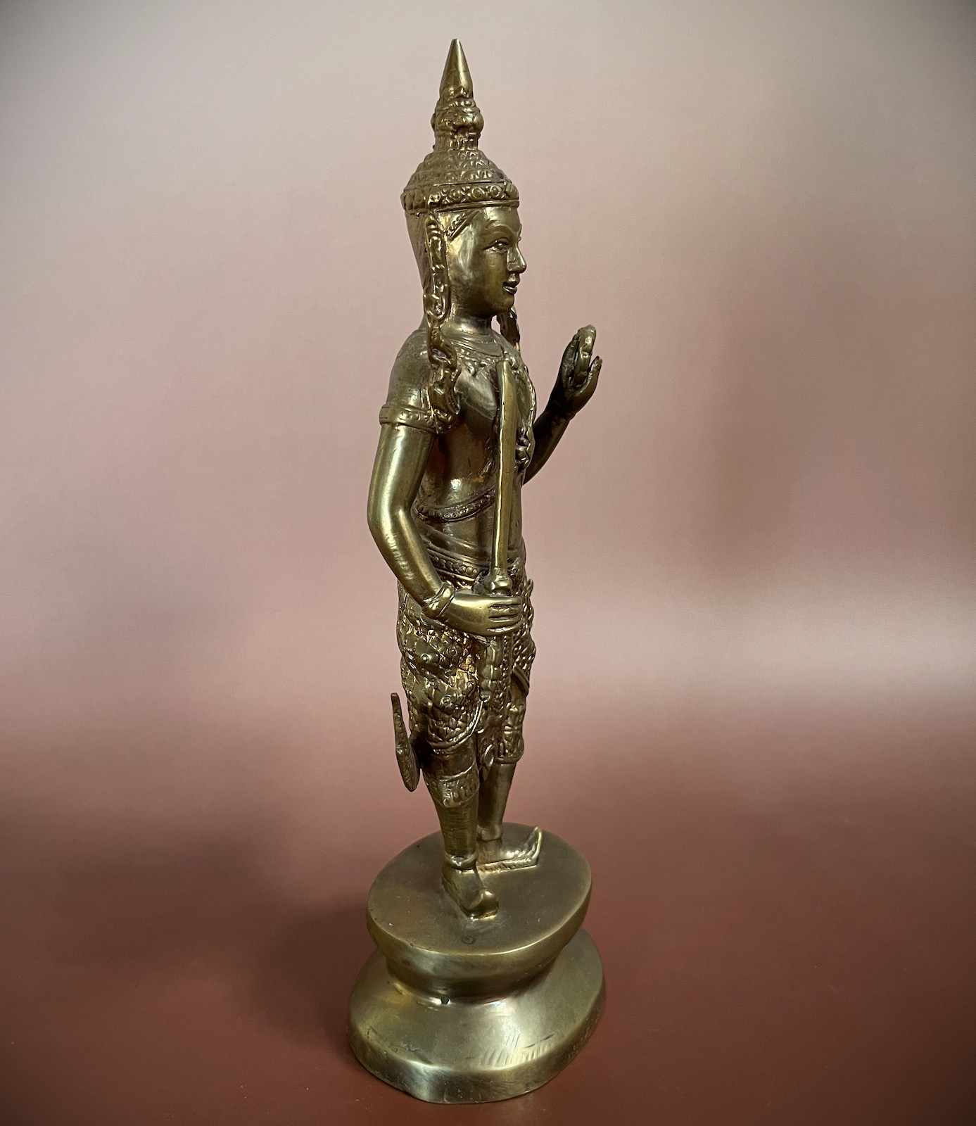 Tempelwächter Thailand Teppanom Messing Figur