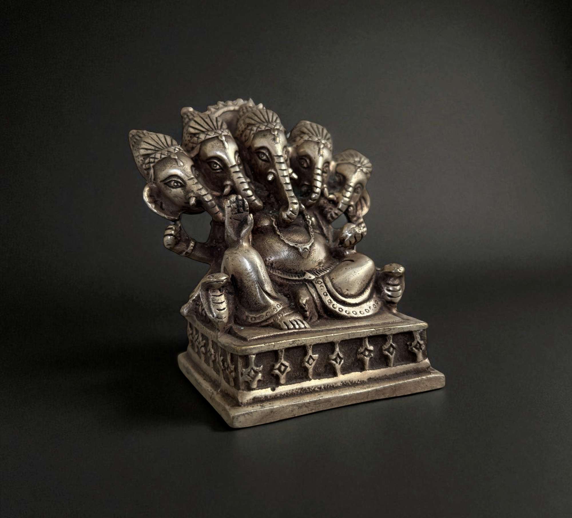 Pancha-Mukhi  der 5 köpfige Ganesha Bronze Figur China