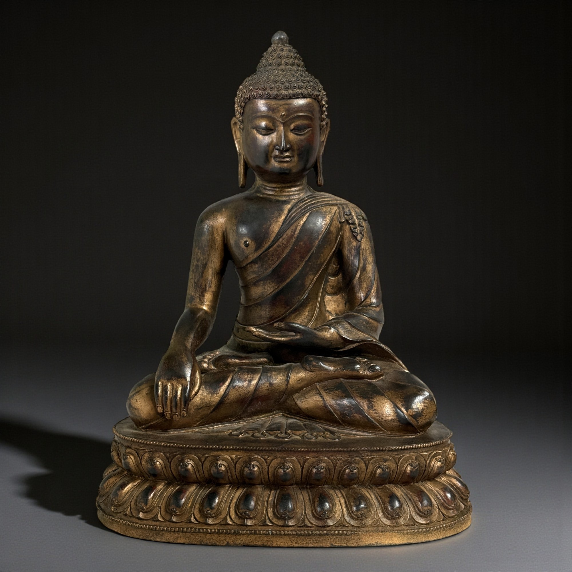 Siddharta Gautama Bronze Buddha Figur 45,5 cm groß