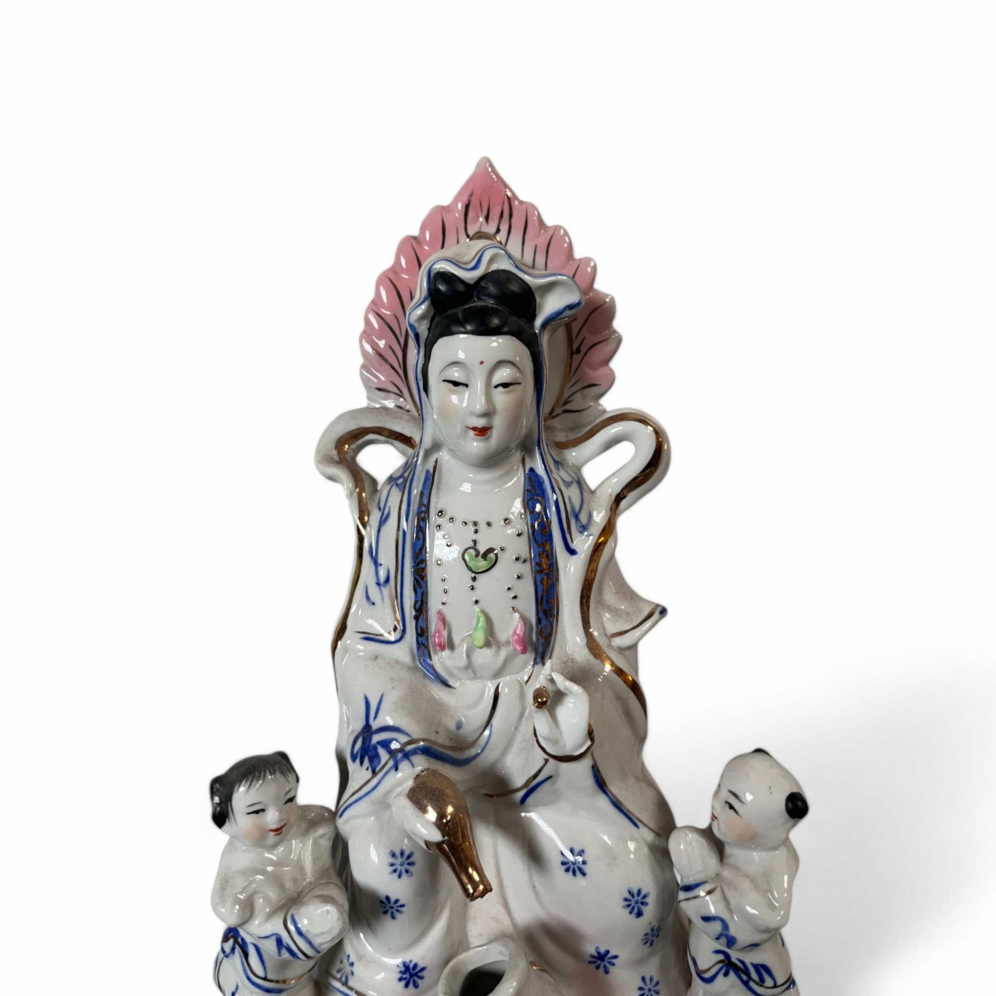 Buddha Figur Kwan-Yin aus Porzellan 36,5cm groß