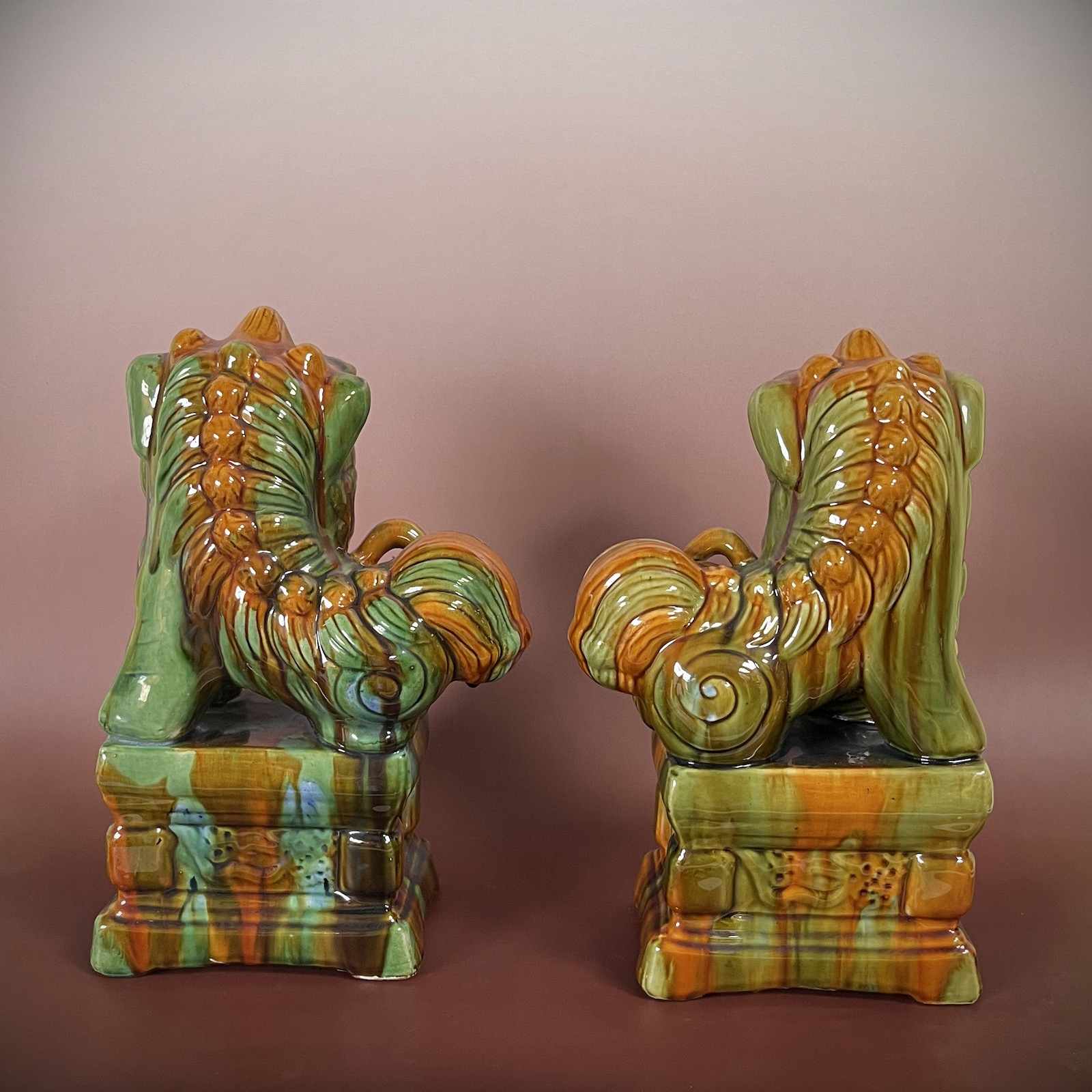 Asiatische Wächterlöwen Keramik Porzellan China