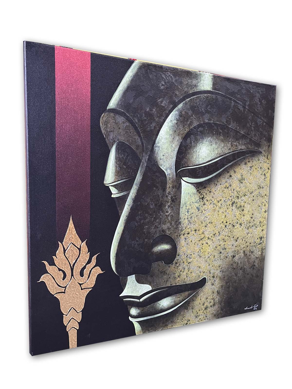 Buddha Bild Acryl Wandbild auf Leinwand