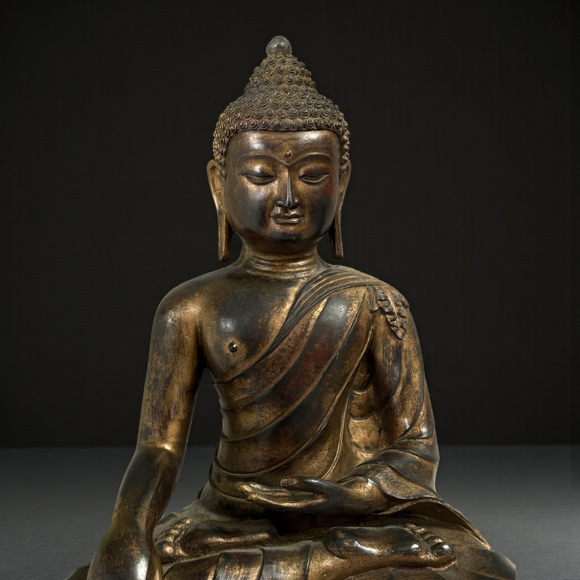 Siddharta Gautama Bronze Buddha Figur 45,5 cm groß