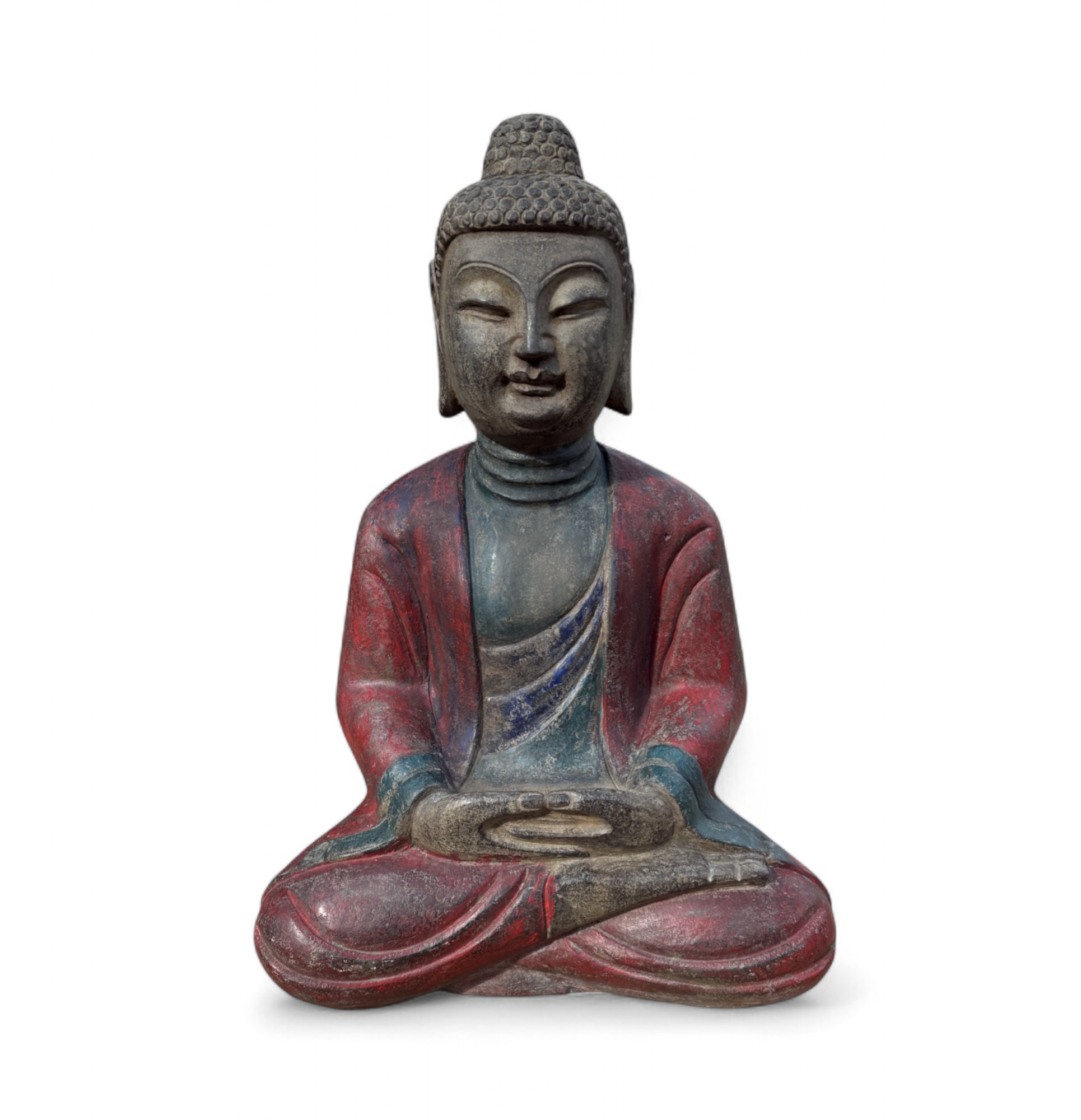 Garten Buddha Statue Naturstein Figur Meditation Geste