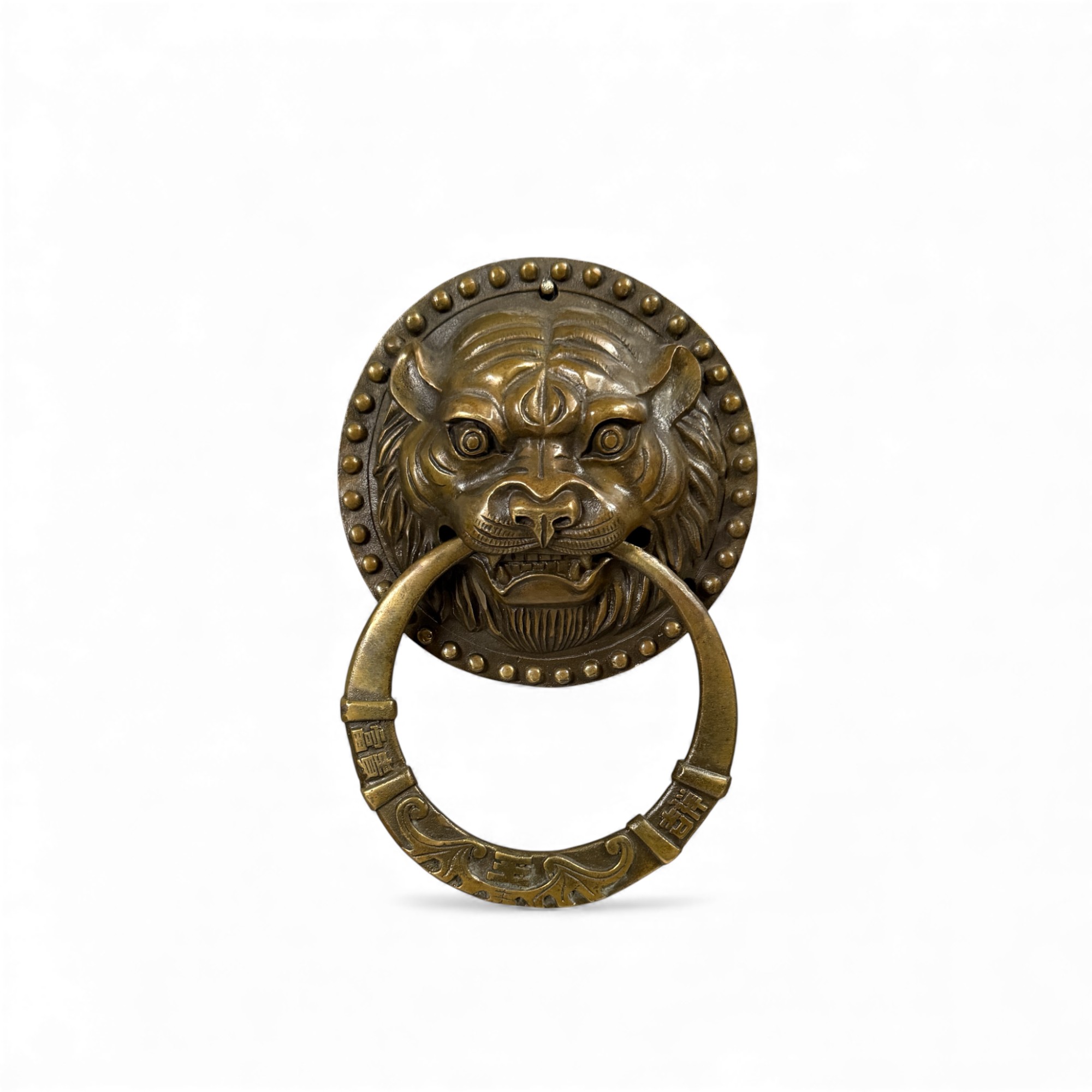 Türklopfer Bronze Skulptur mit Tiger Kopf aus China