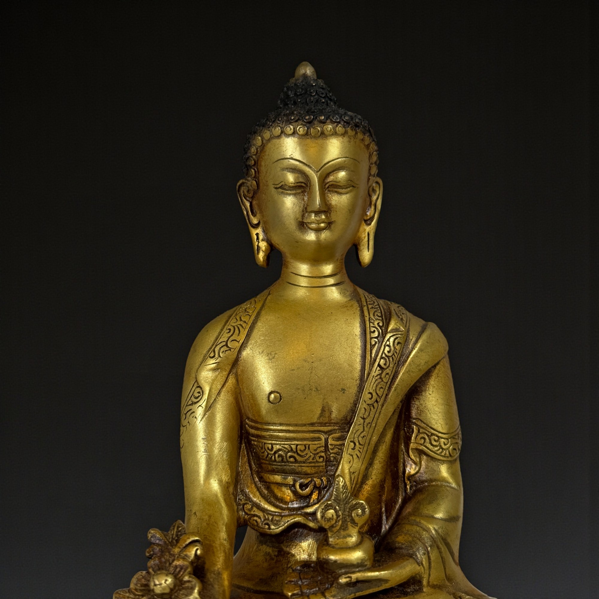 Medizin Buddha Bronze Figur Tibet - China 20 cm