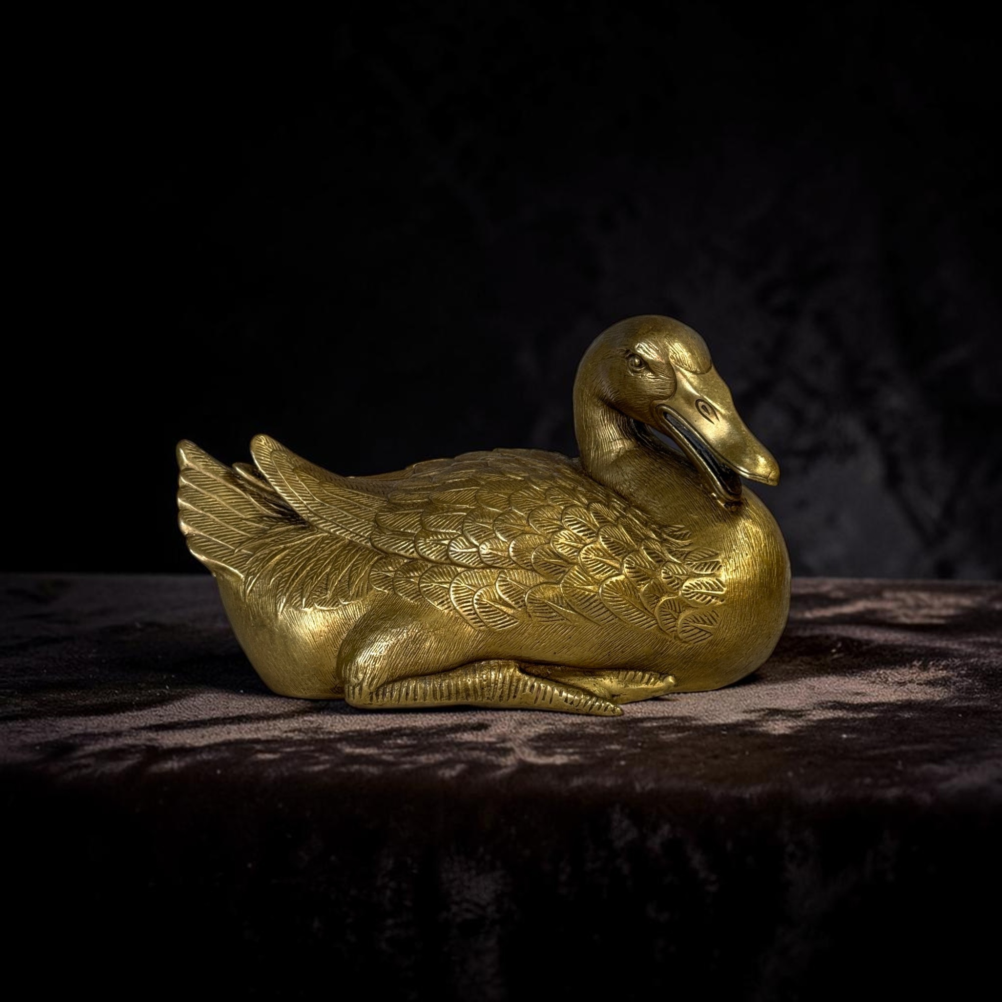 Mandarinente Bronze Figur – Feng Shui Skulptur aus China