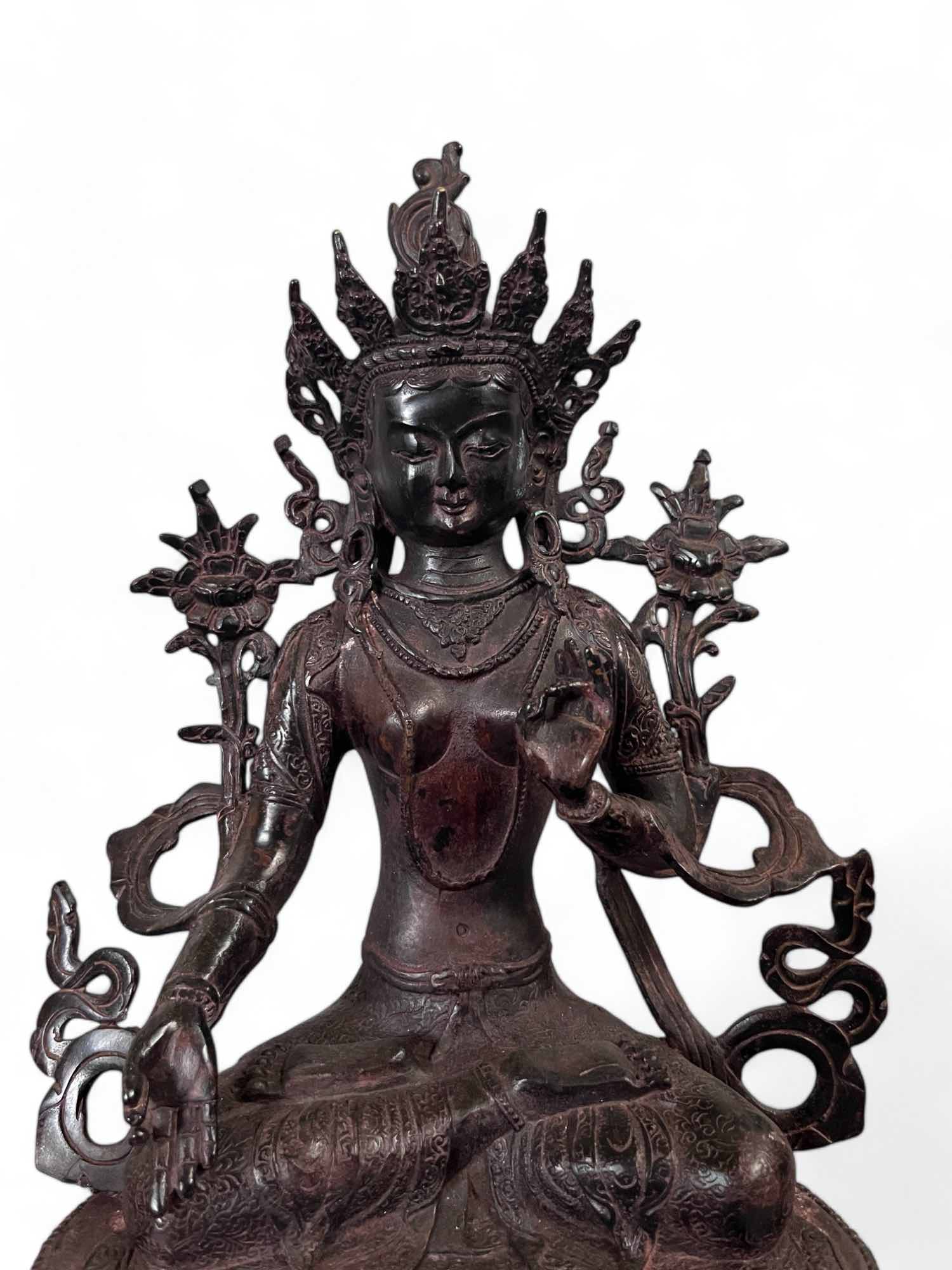 Weiße Tara Buddha Figur Bronze - Bodhisattva