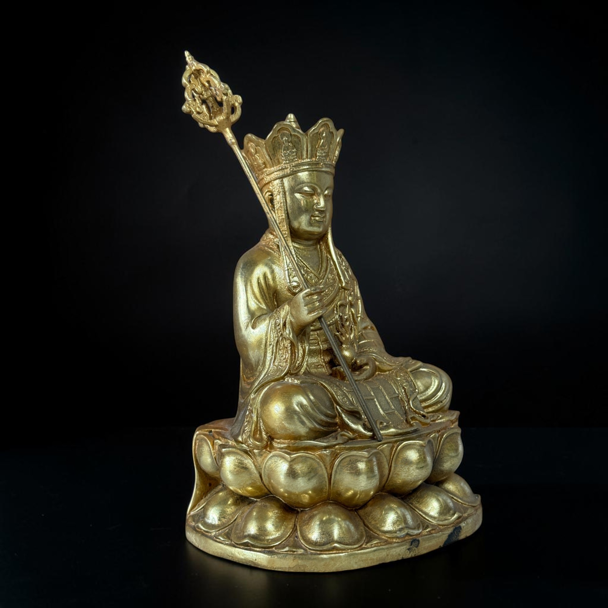 Ksitigarbha Bodhisattva Bronze Figur Tibet China Asien Skulptur 25cm