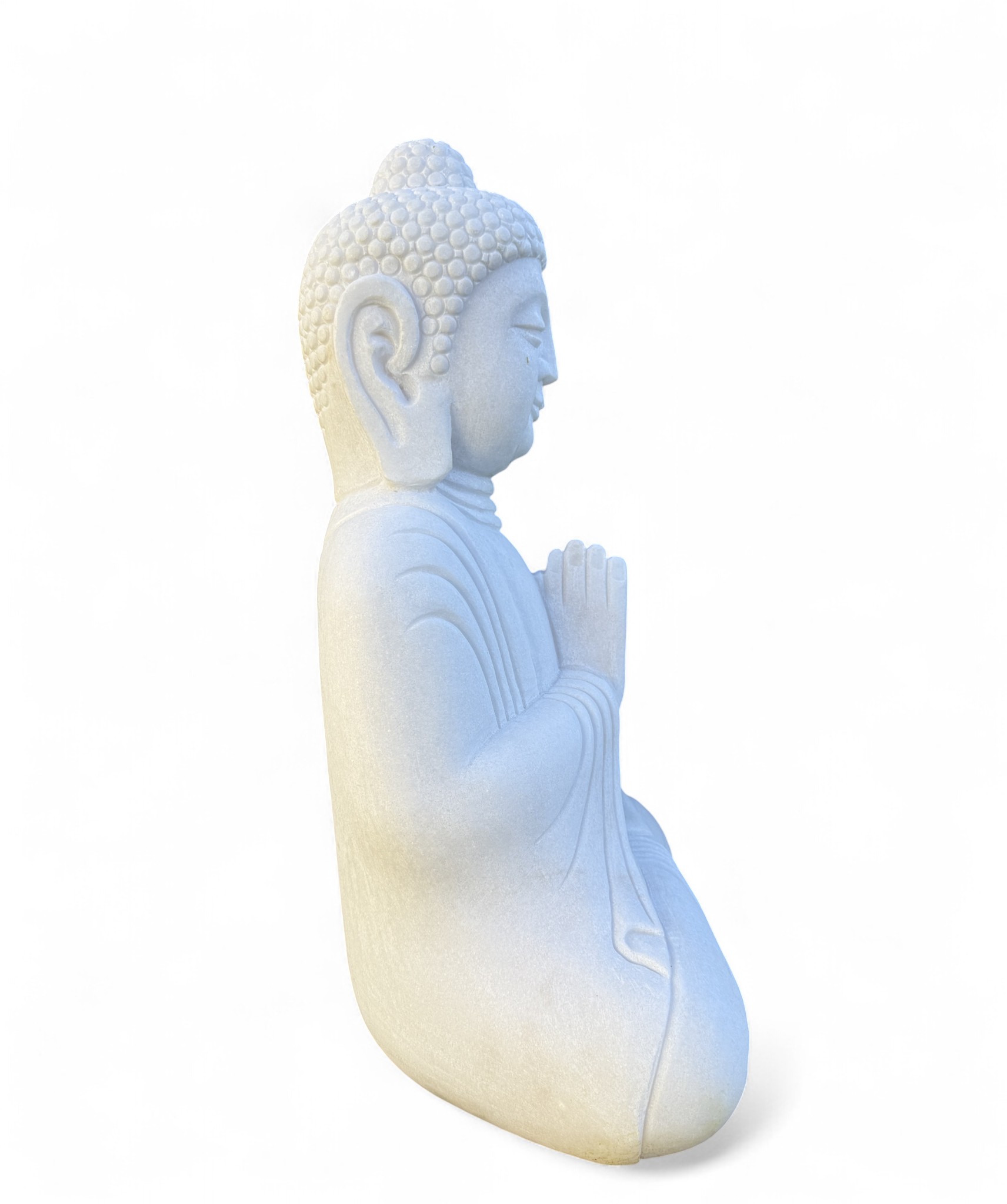 Garten Buddha Statue Marmor Stein Anjali Mudra