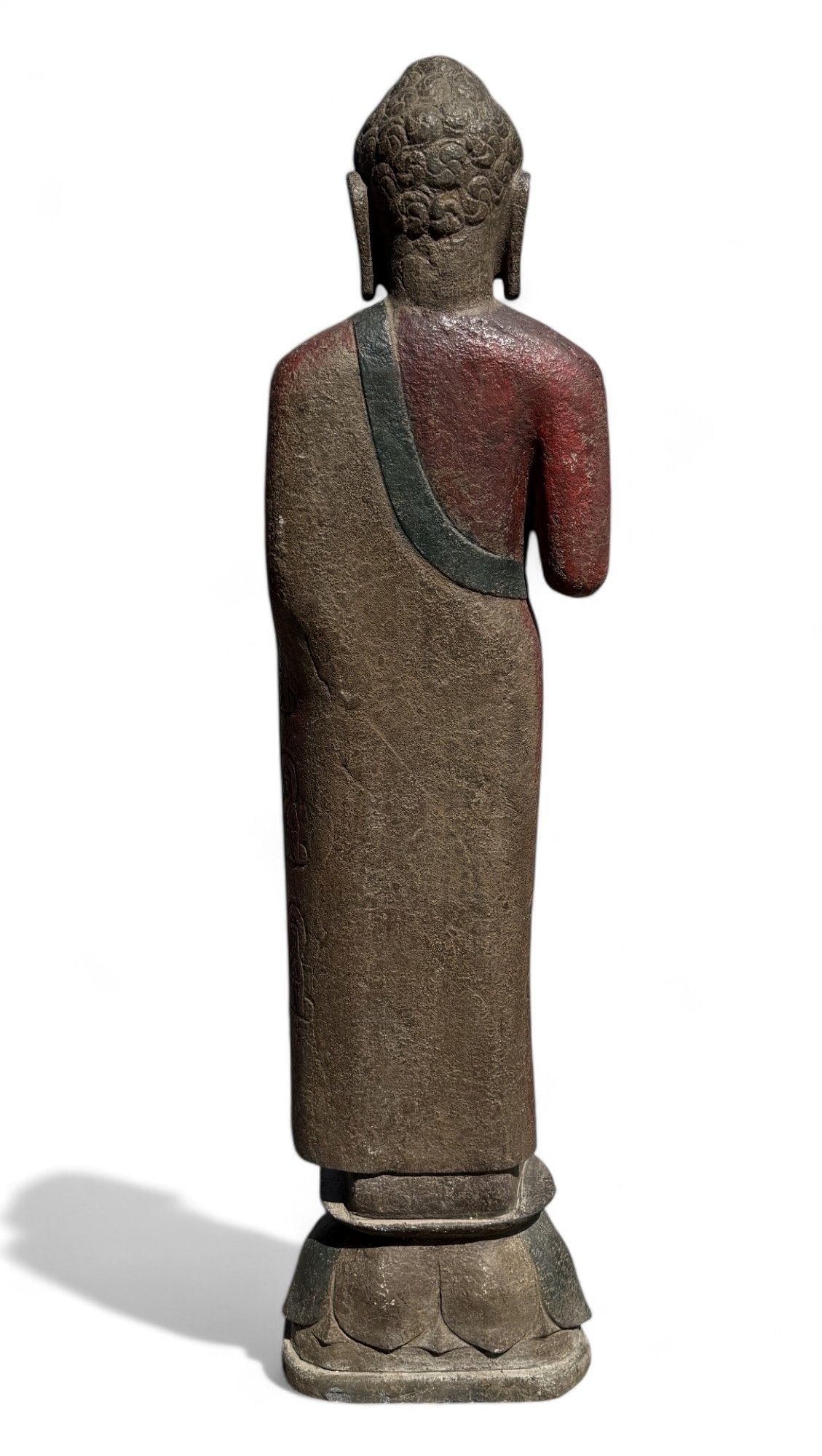 Garten Buddha Statue stehende Skulptur Schutz Geste 120 cm groß