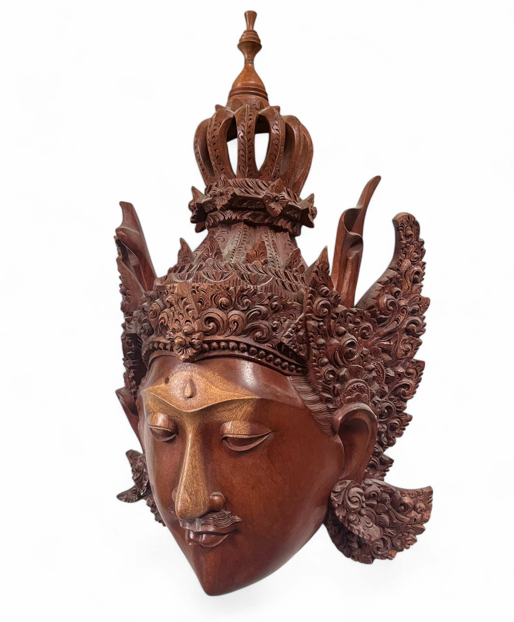 Prinz Rama Maske - Büste - 47 cm Holz Skulptur