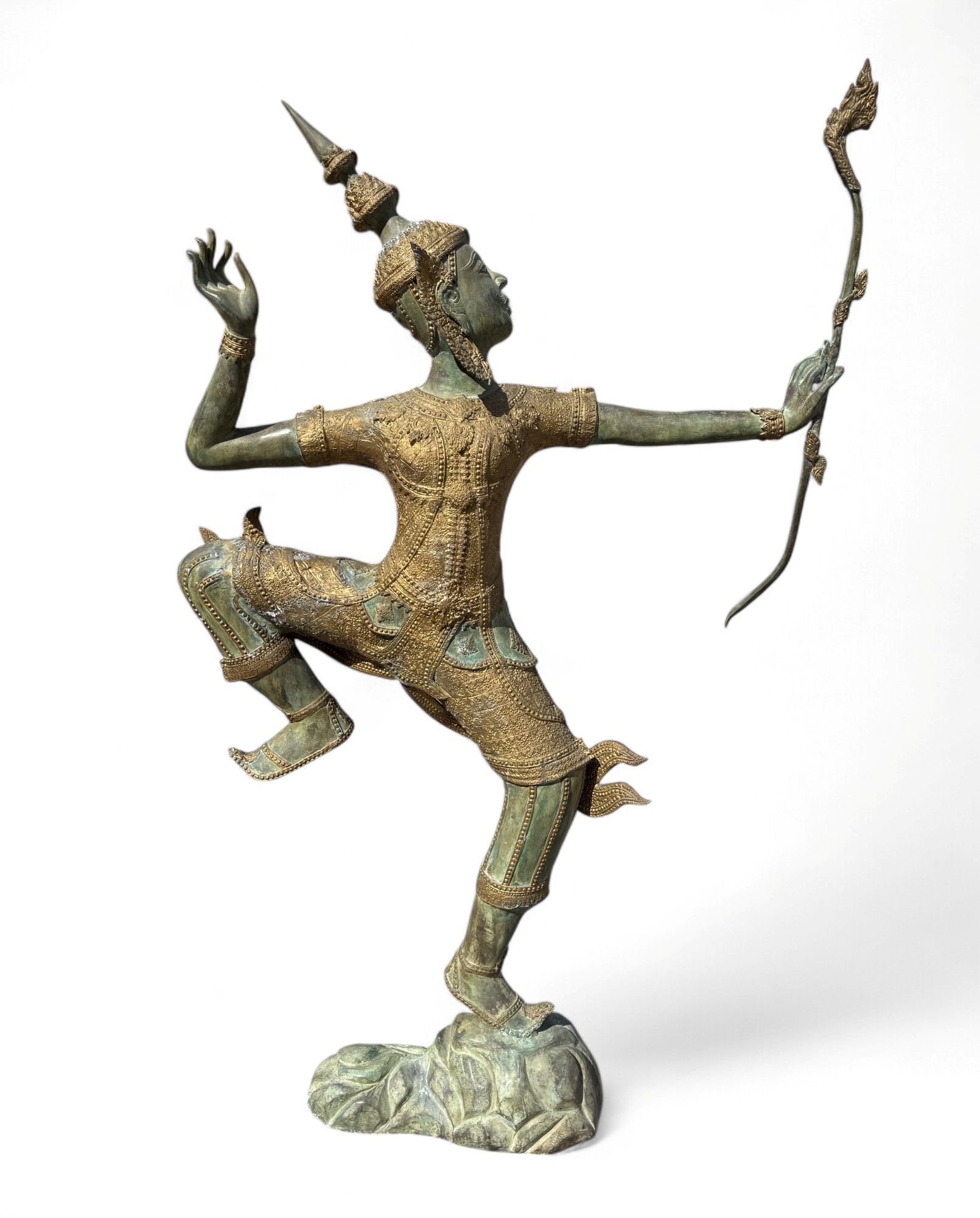 Thailändische Rama Bronze Statue Avatur Vishnus 166 cm groß