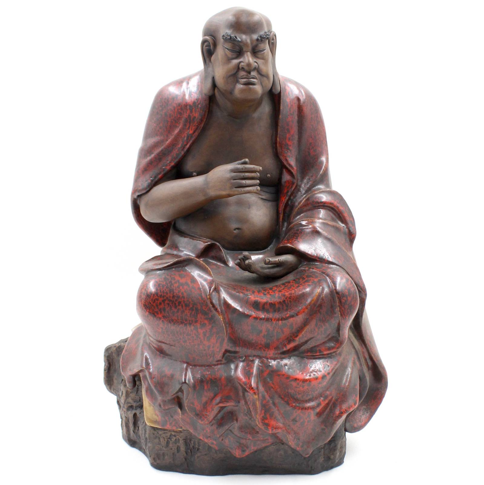 Arhat Keramik Figur (38cm) Porzellan Lohan Skulptur