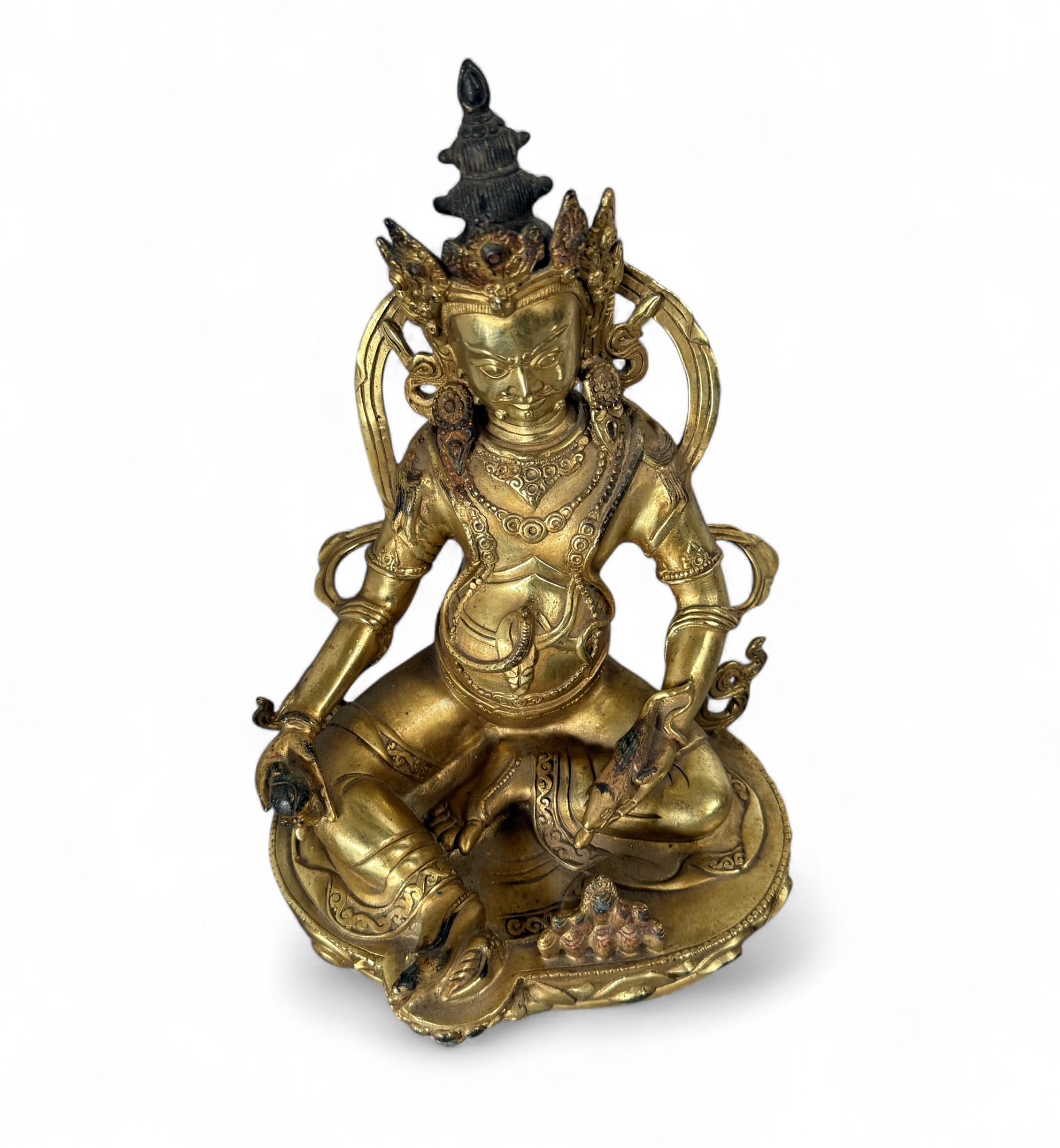 Kubera Jambhala Bronze Figur Tibet China Skulptur 29 cm groß
