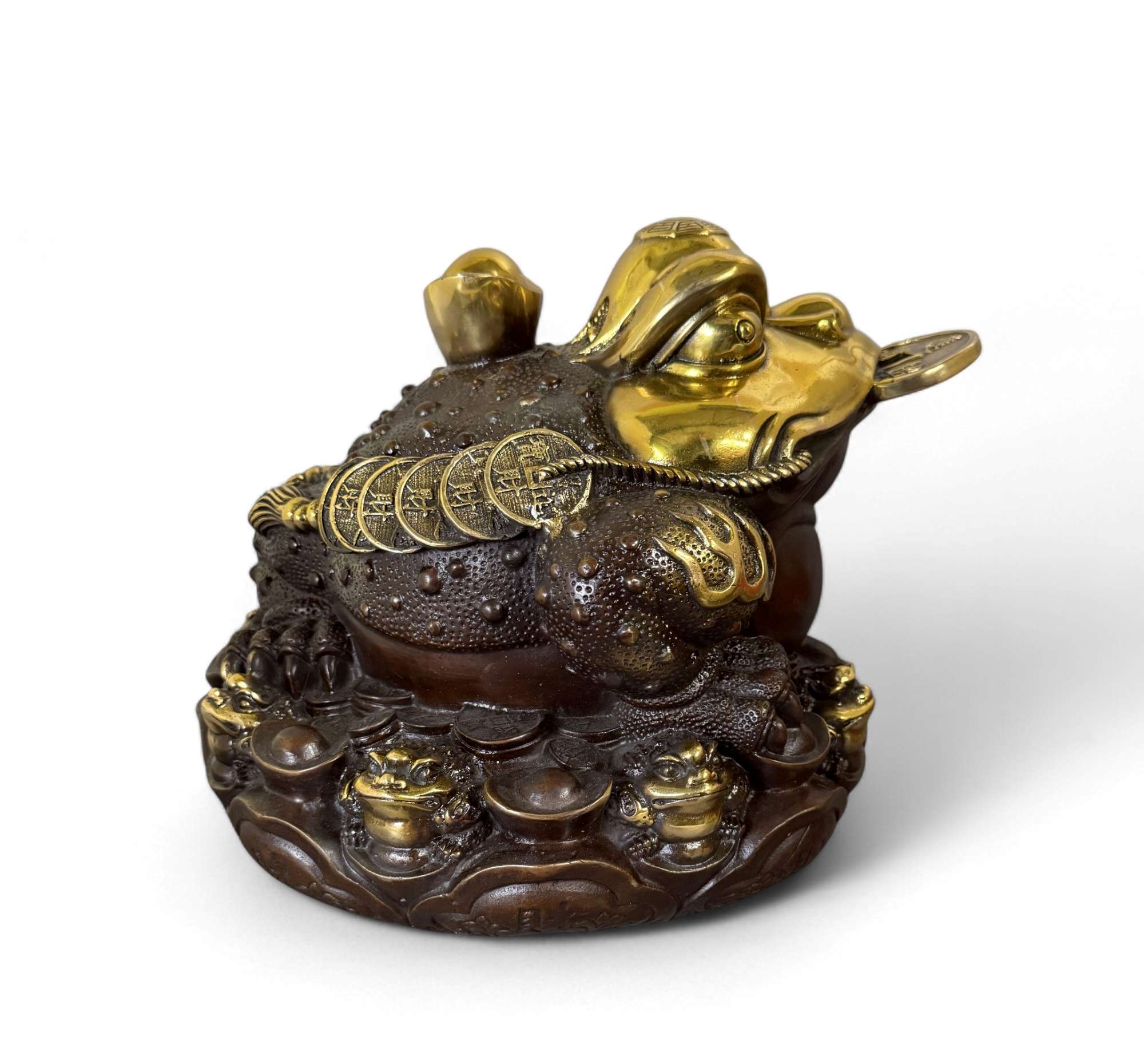 Geldkröte aus Bronze – Traditioneller Feng Shui Frosch