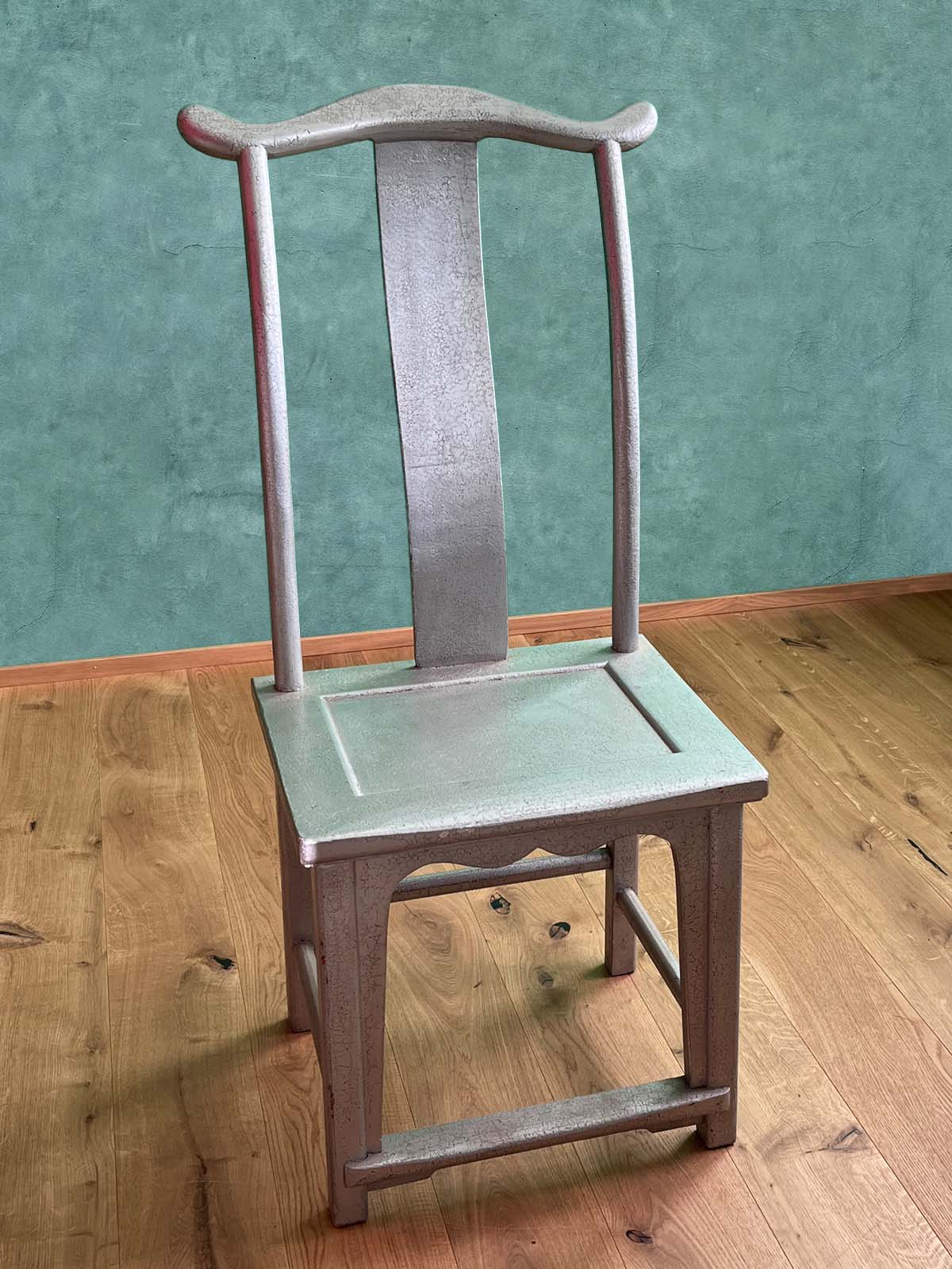 China Stuhl Ulmen Holz Silber Design