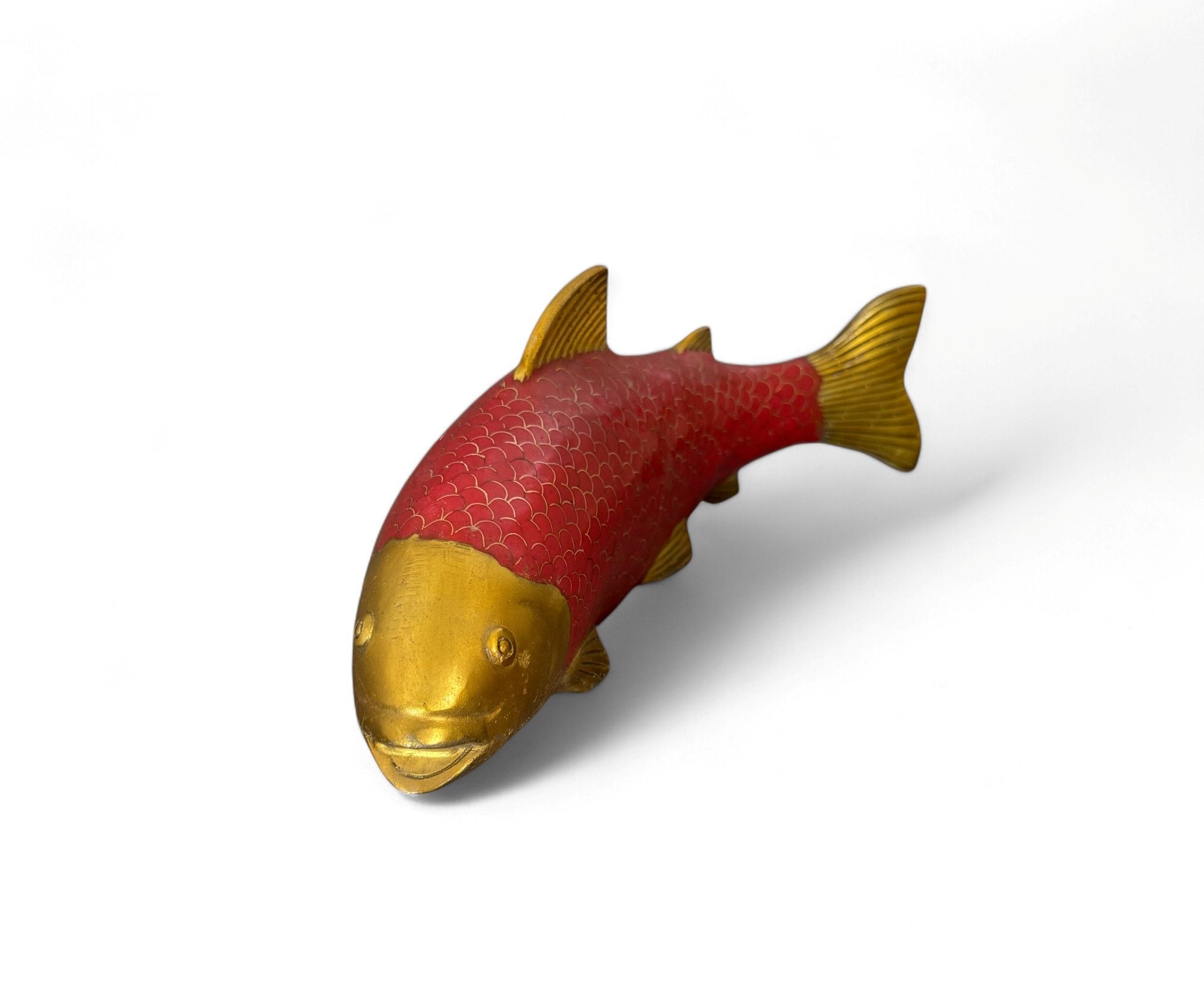 Koifisch Bronze Skulptur Cloisonne Figur Reichtumssymbol