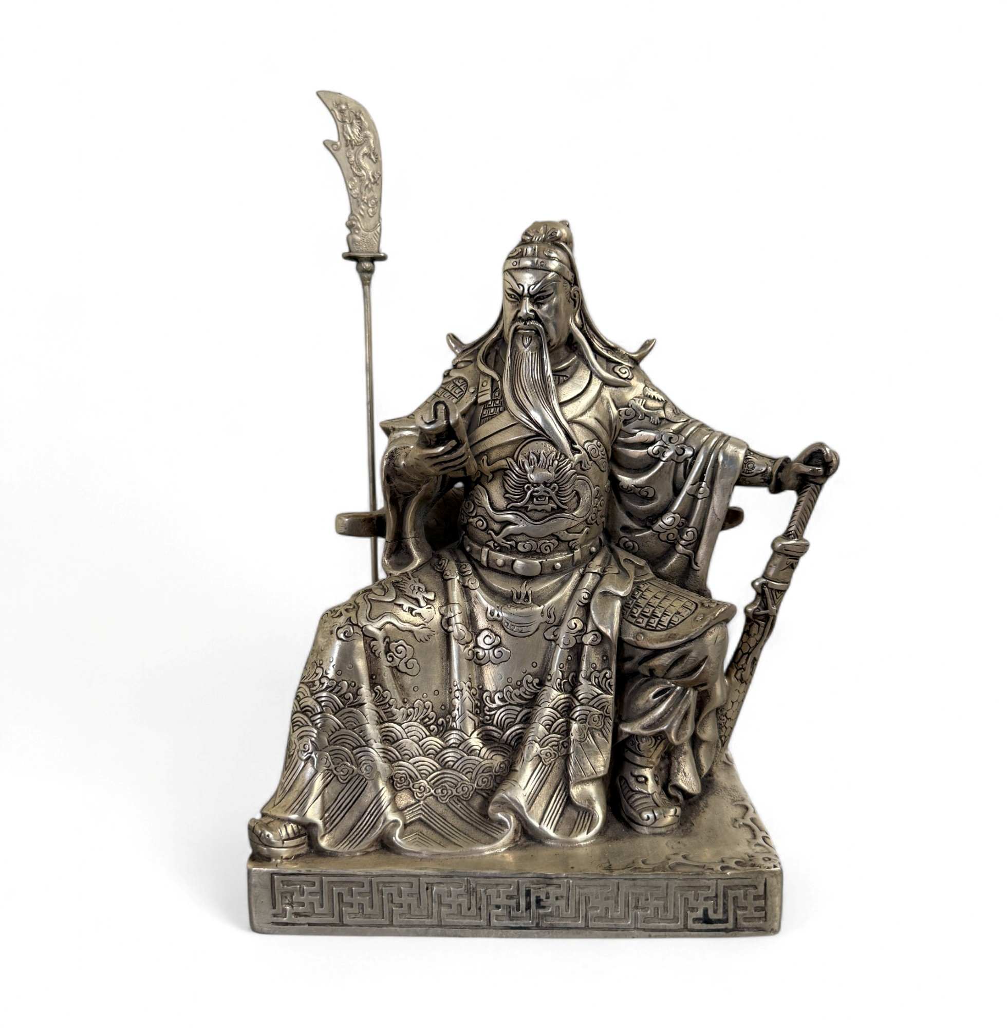 China Krieger General Guan Yu - Kwan Kong Bronze Figur