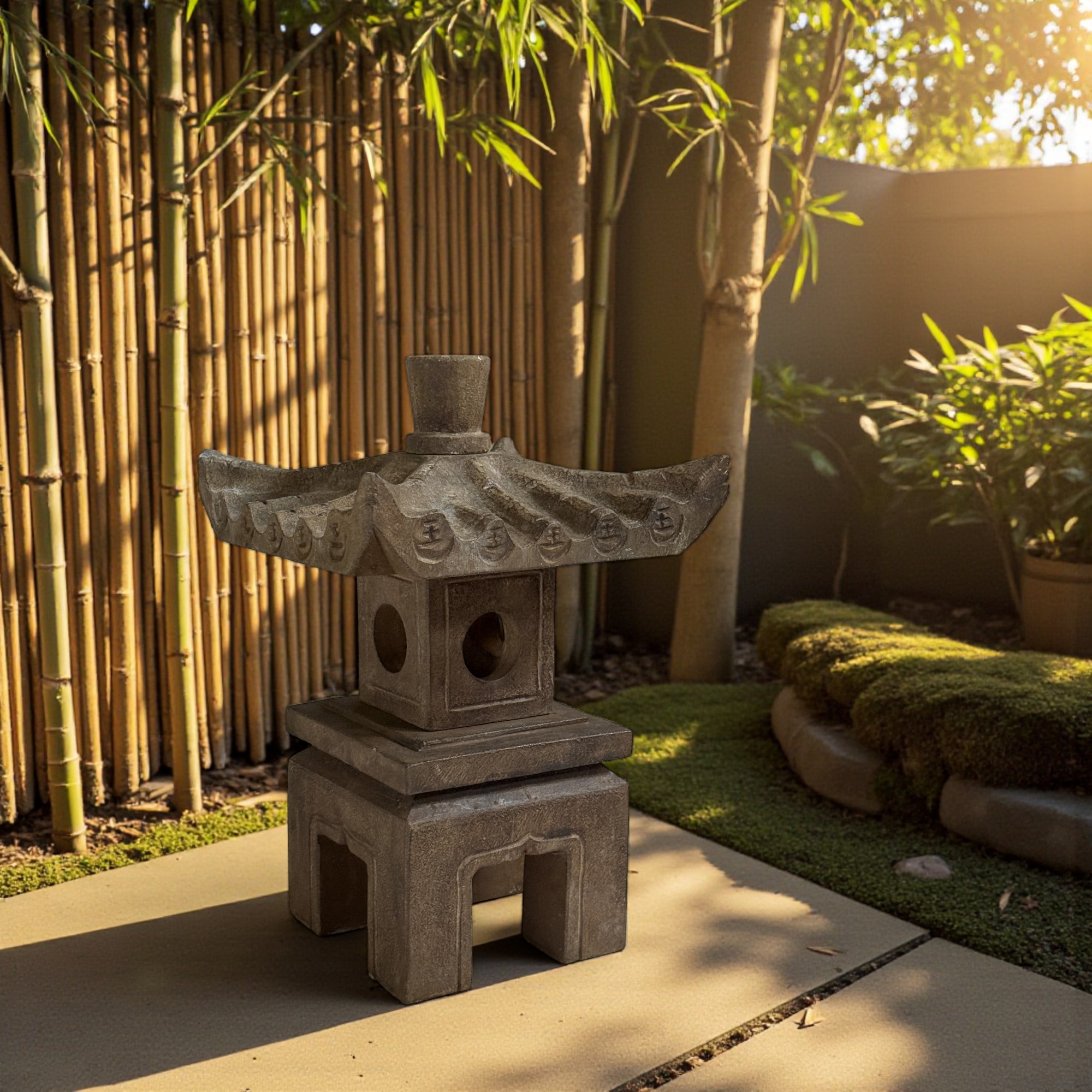 Asiatische Steinlaterne Geisterhaus Ahnenhaus