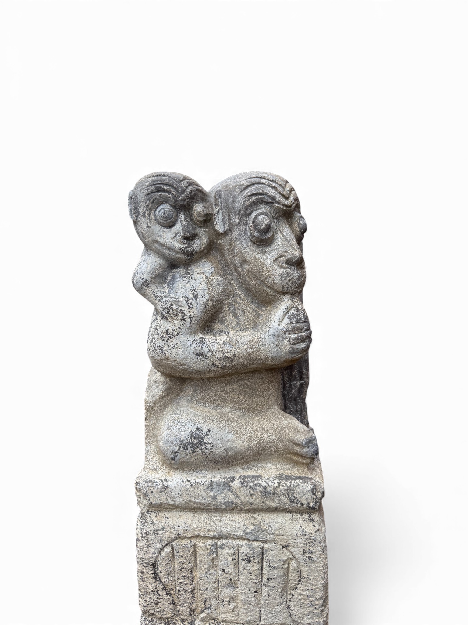 Gartenstele Stein Affen  - 150 cm groß