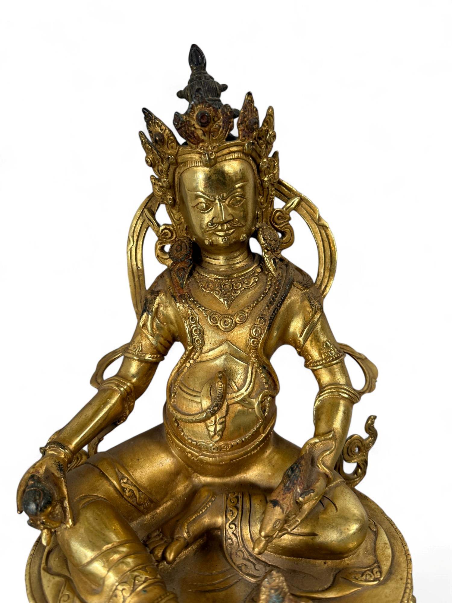 Kubera Jambhala Bronze Figur Tibet China Skulptur 29 cm groß