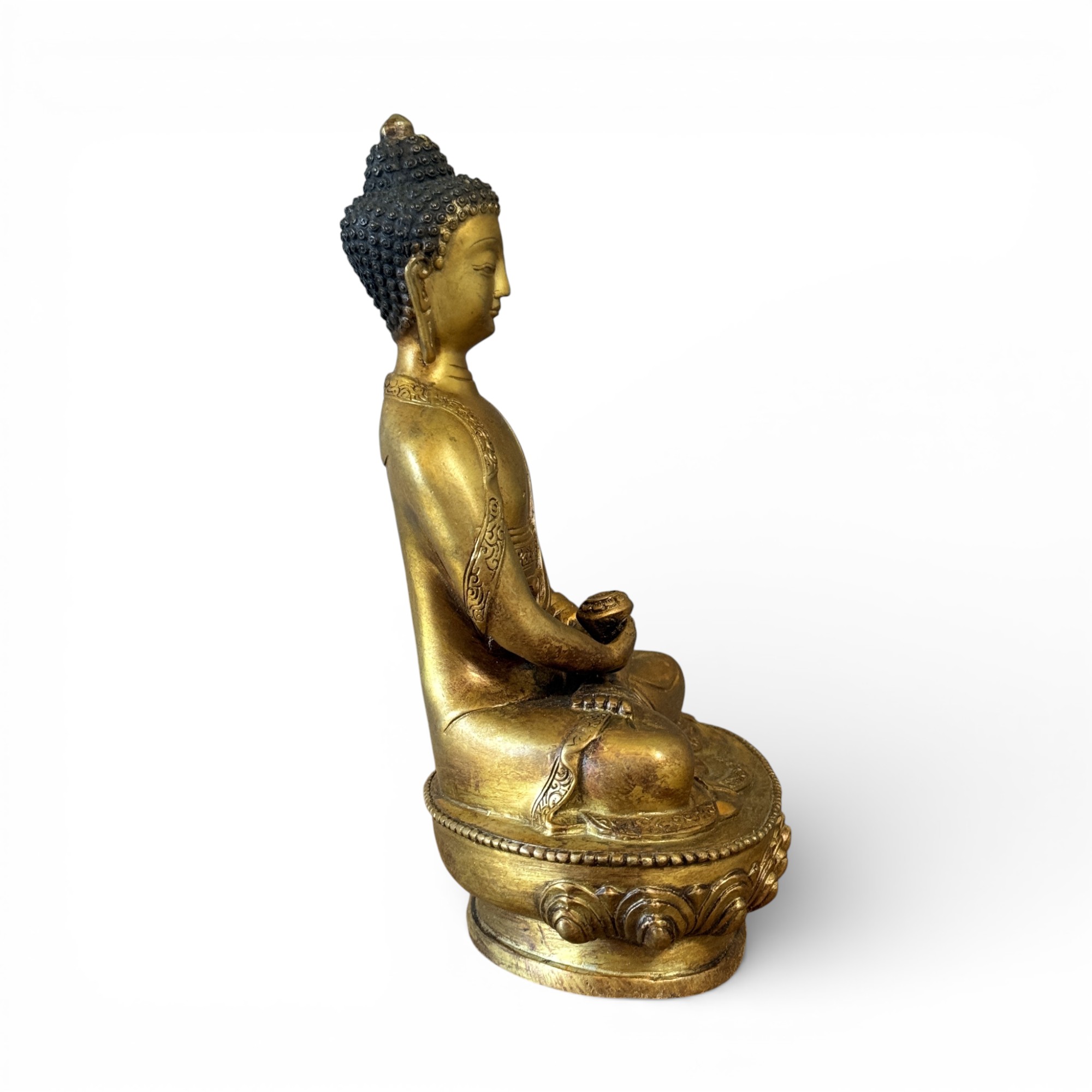 Bronze Buddha Figur - Meditation Geste 20 cm