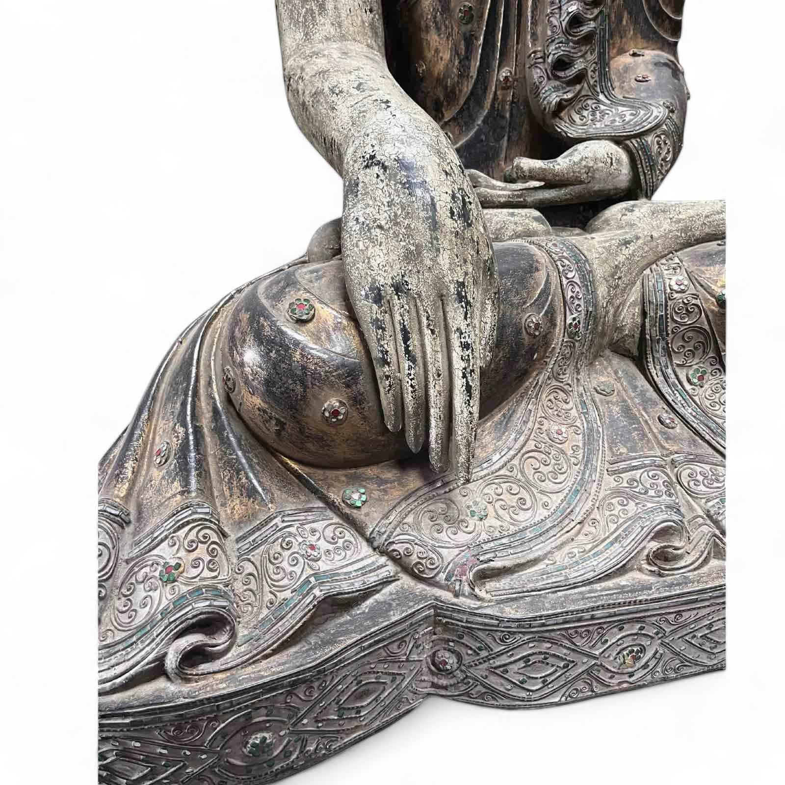 Holz Buddha Statue Mandalay / Burma - 130cm groß Holz Buddha Statue Mandalay / Burma - 130cm groß